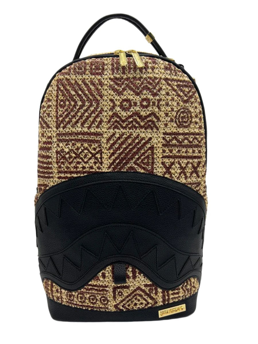 SPRAYGROUND - Ai Raffia Palm Shark DLXSV Backpack