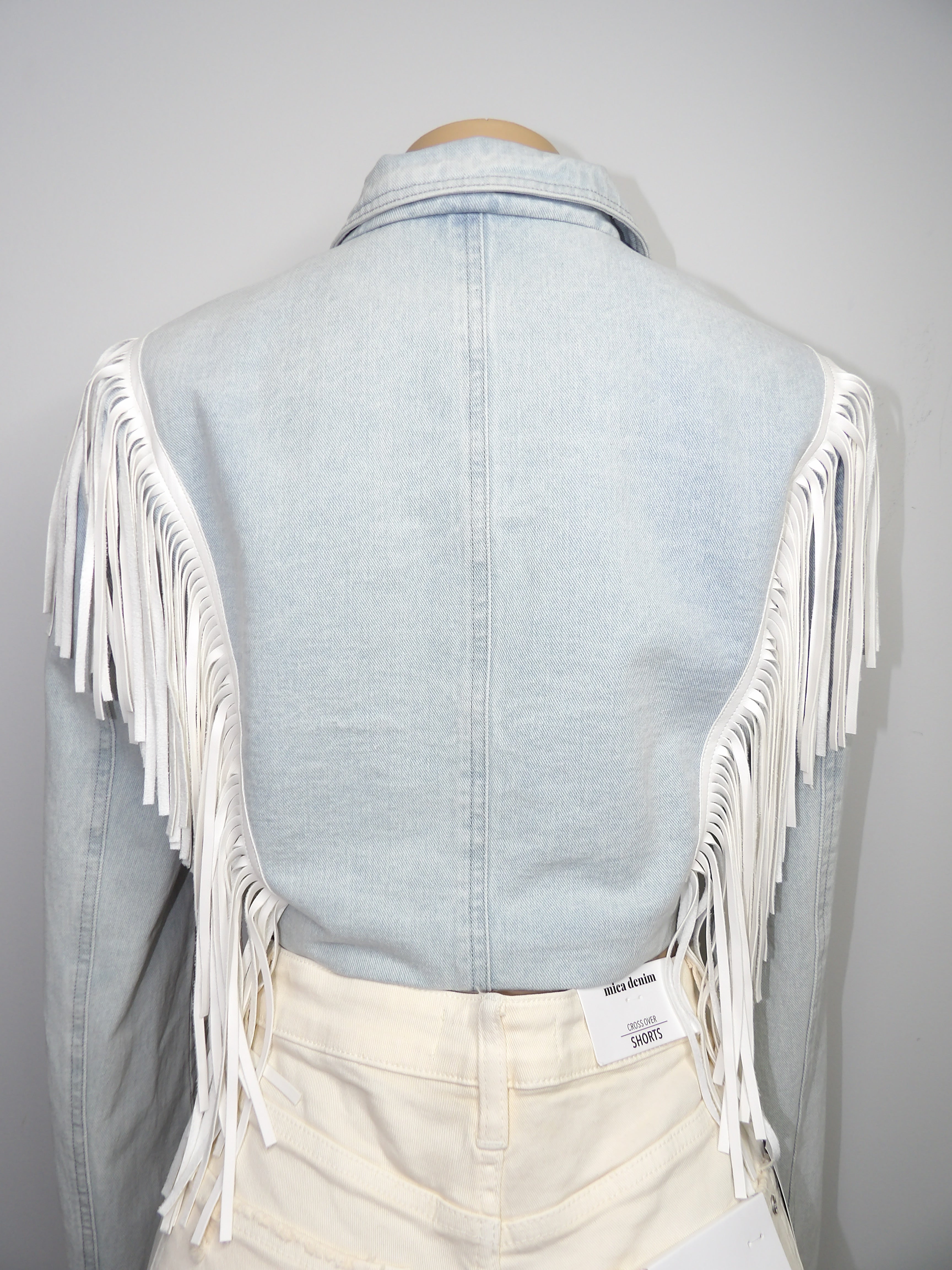 Fringe Crop Denim Jacket