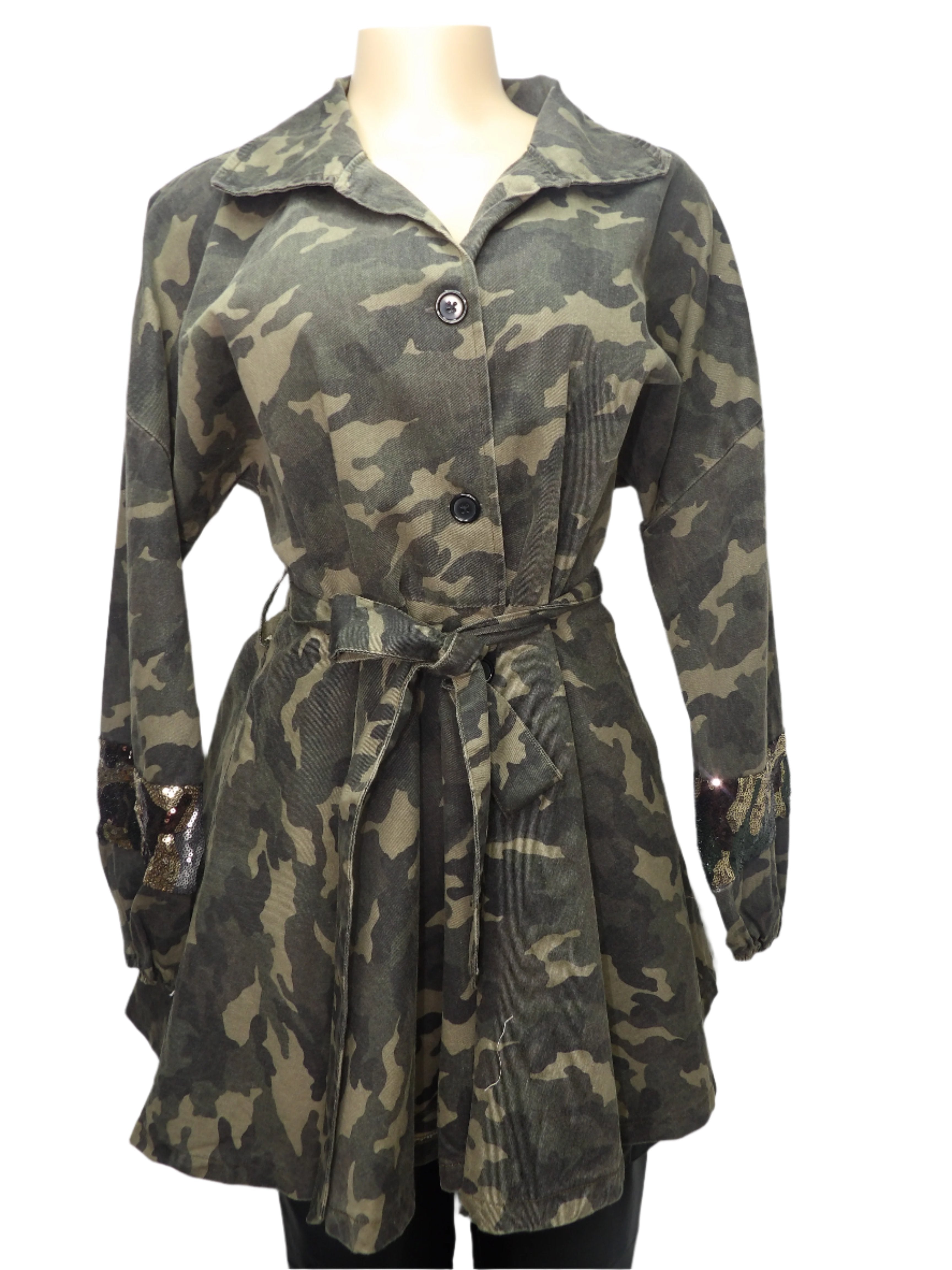 Bling Camo Swing Coat