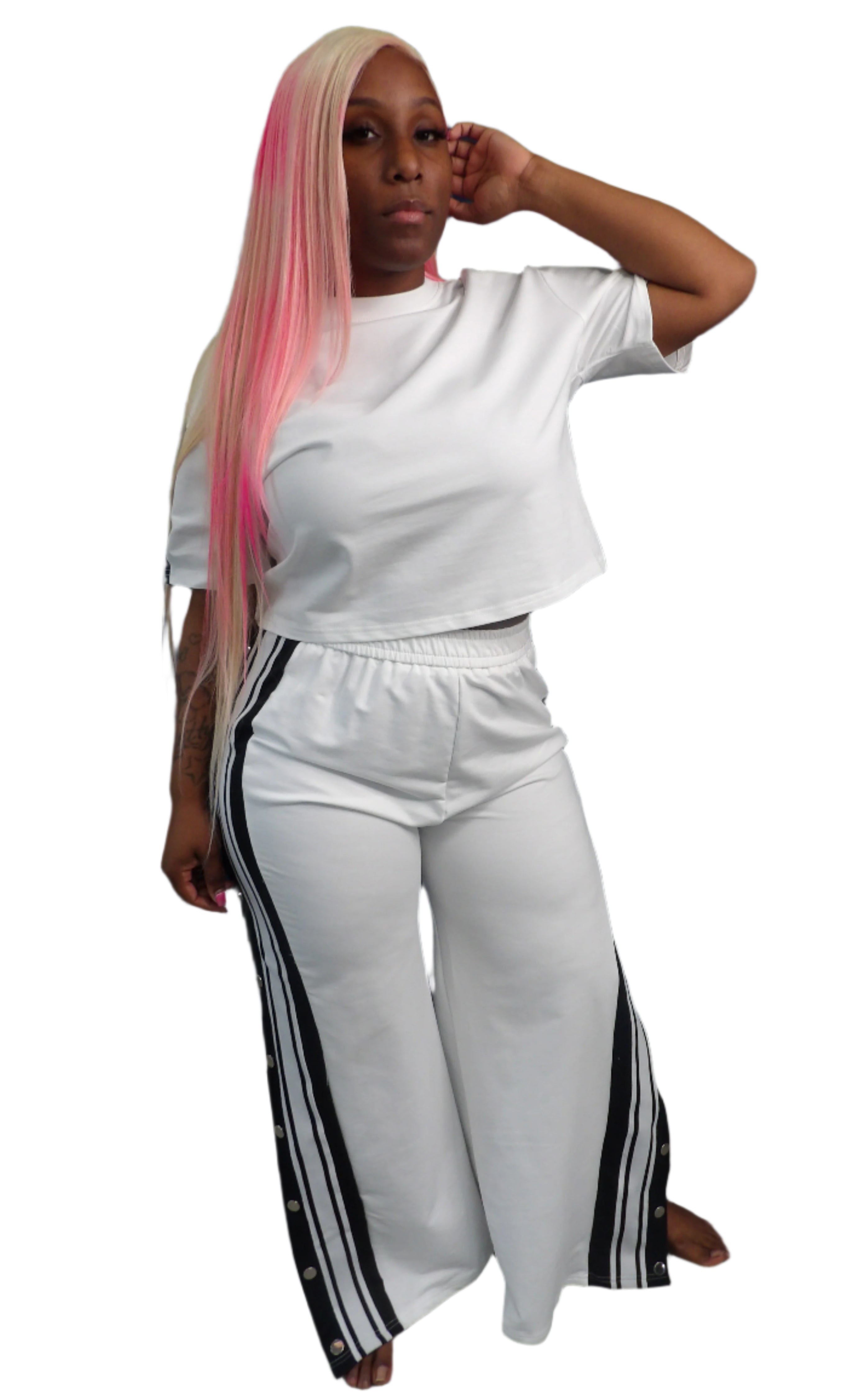 Side Snap Wide Leg Track Set