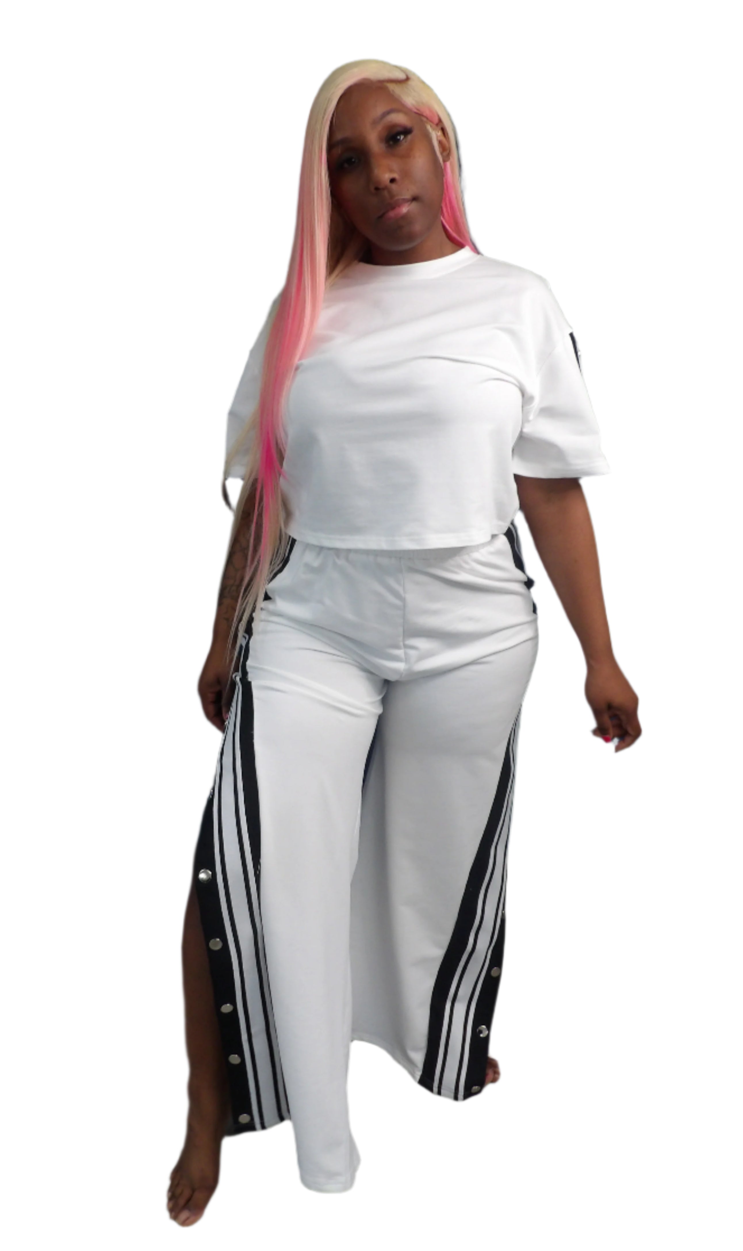 Side Snap Wide Leg Track Set