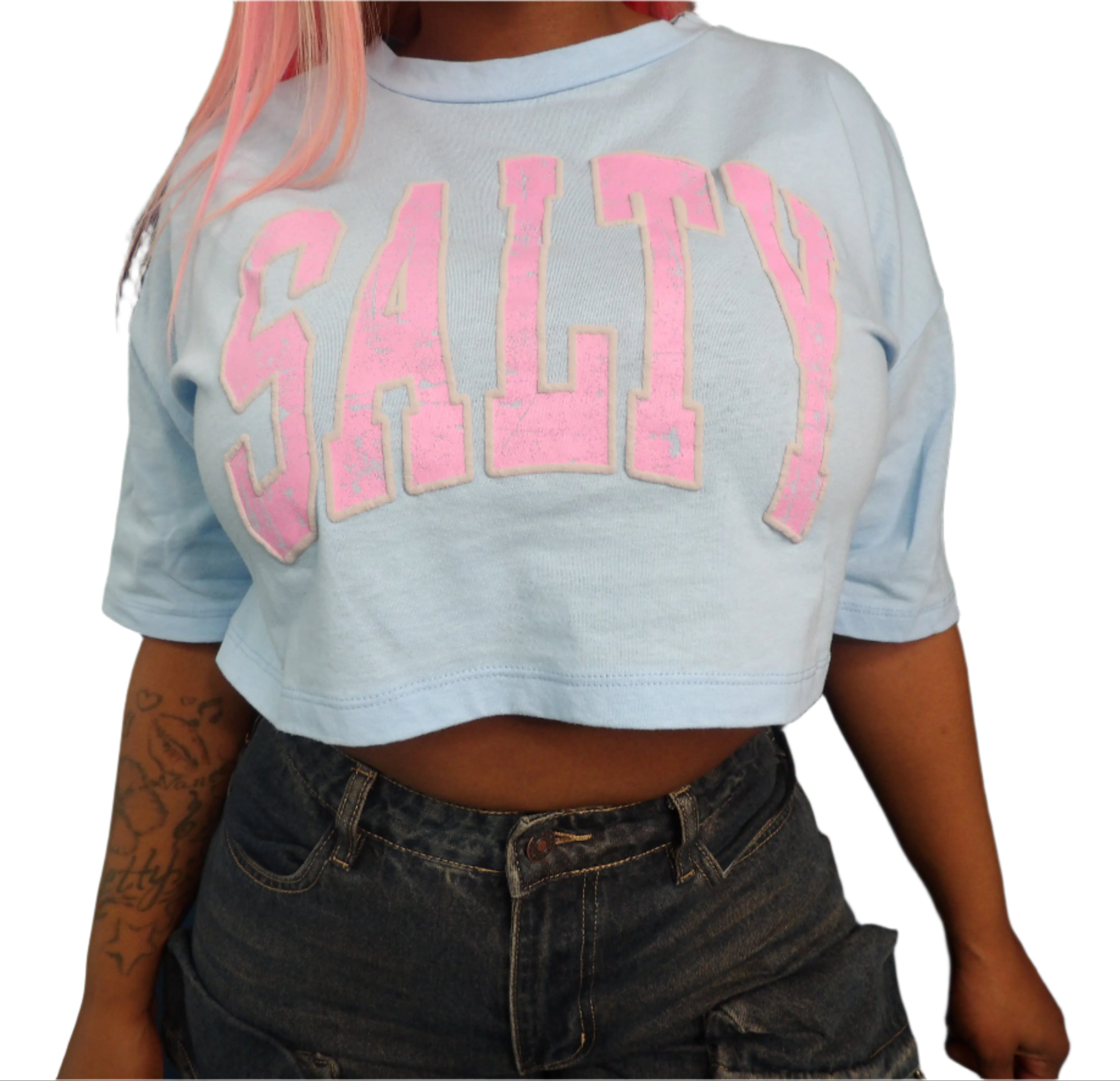Salty Screen Print Crop Top