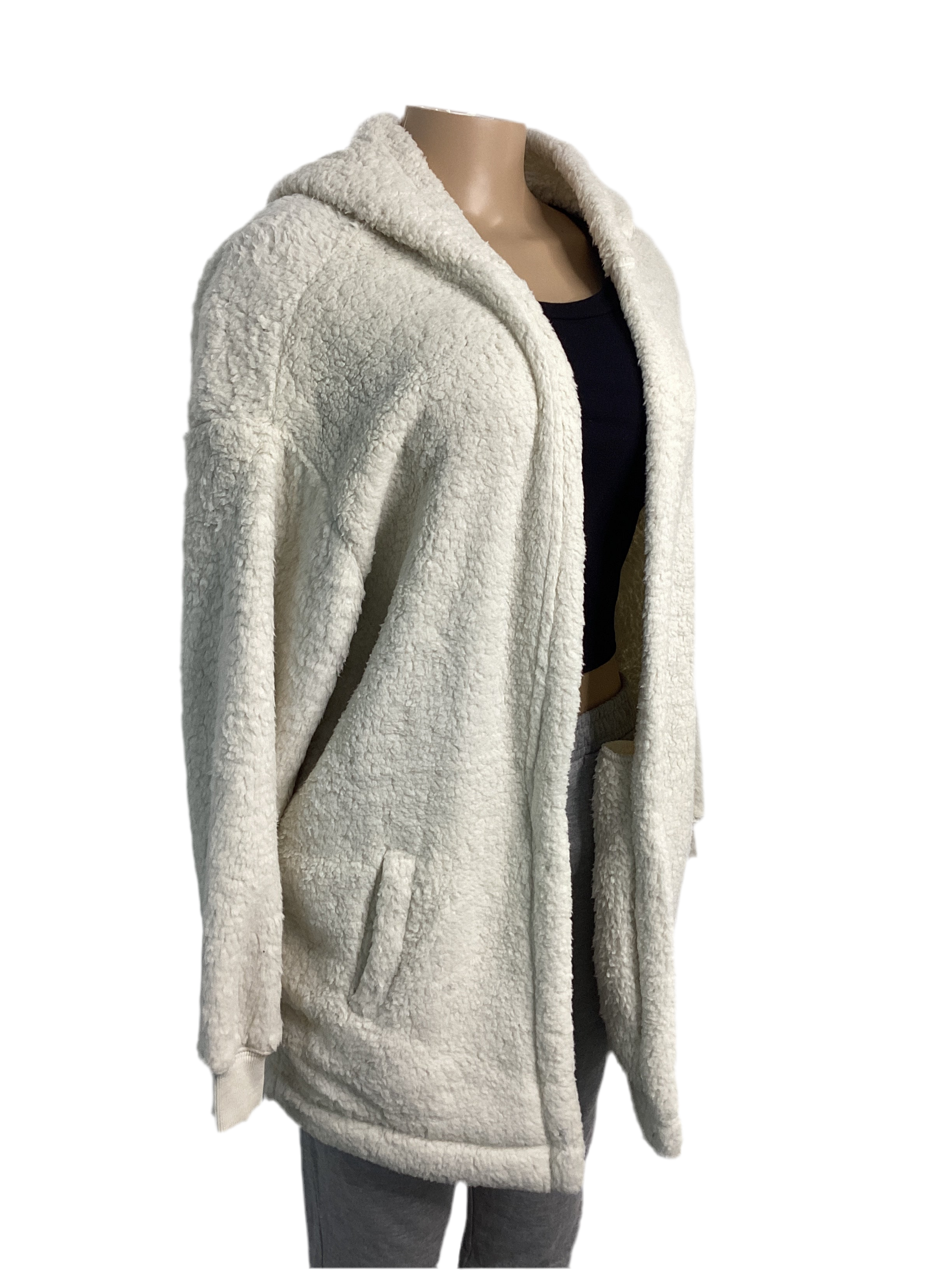 Hooded Blanket Season Sherpa Cardigan