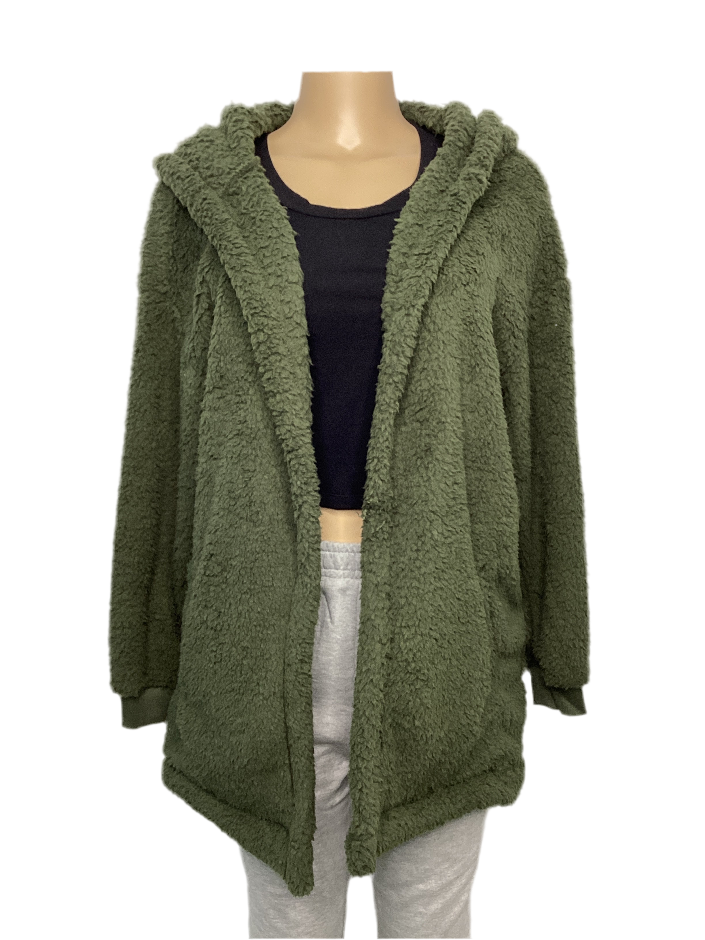 Hooded Blanket Season Sherpa Cardigan