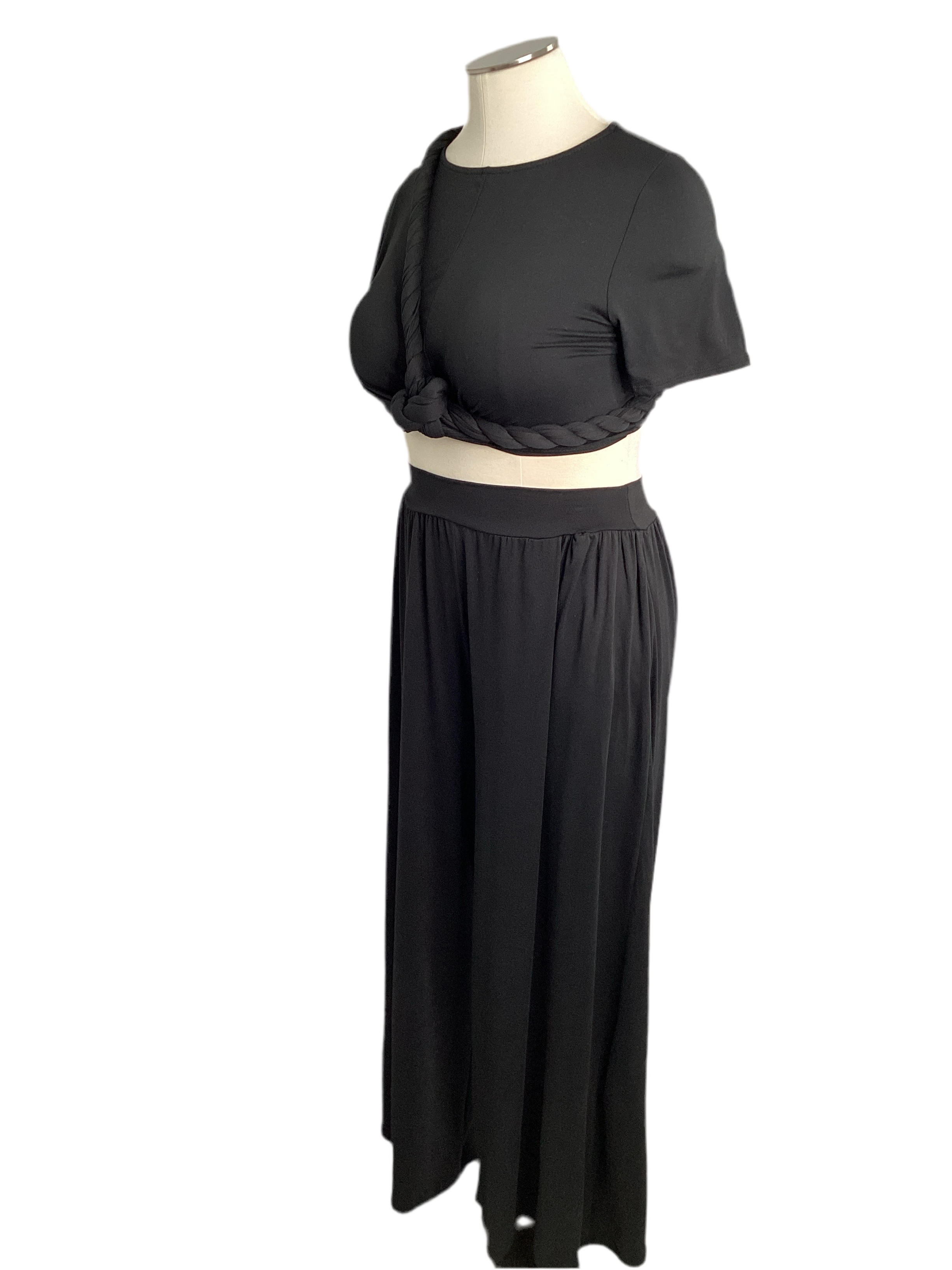 CURVY - Wrap Around Short Sleeve Top And Short Set