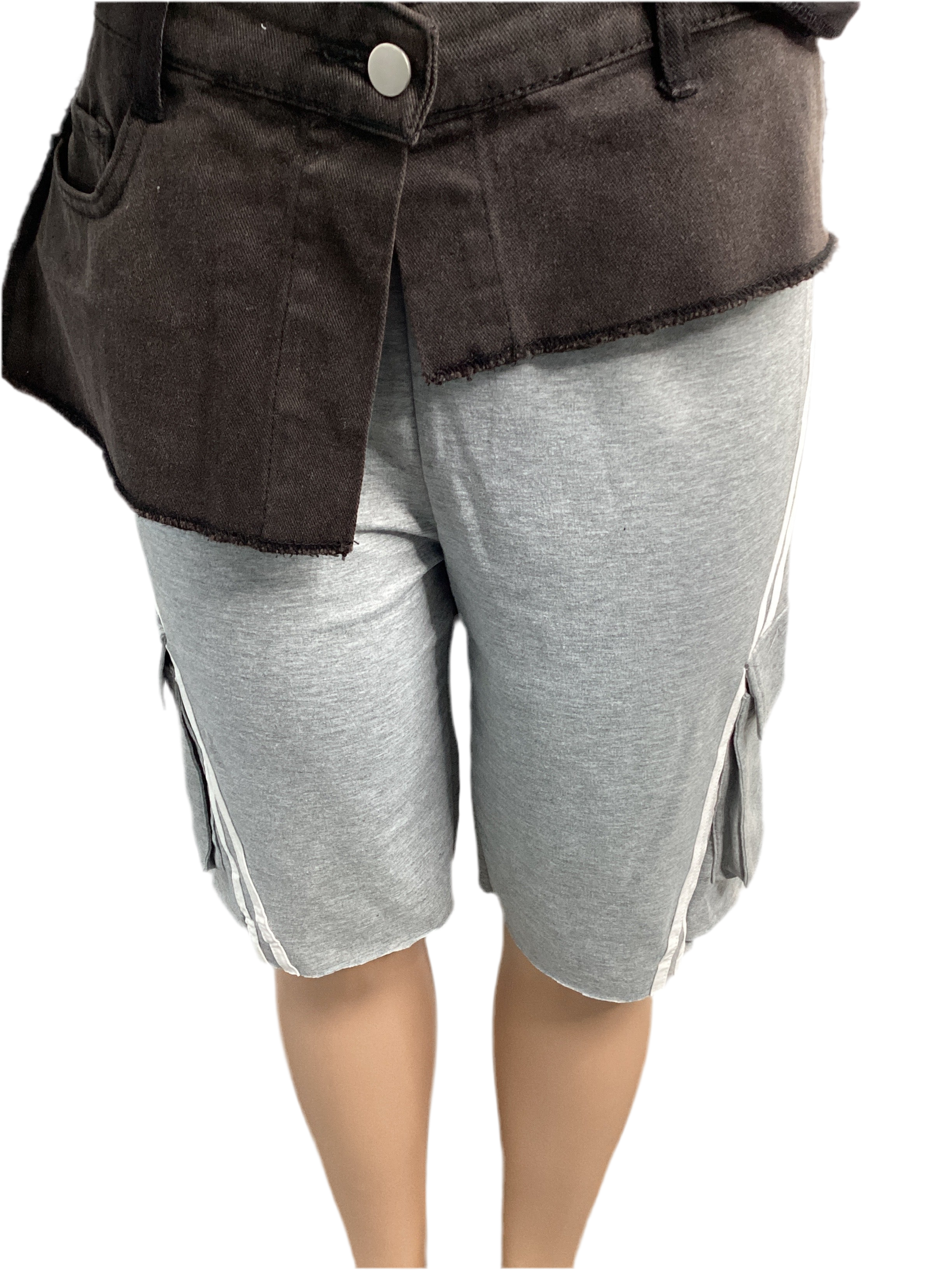 Two-Tone Hybrid Cargo Shorts