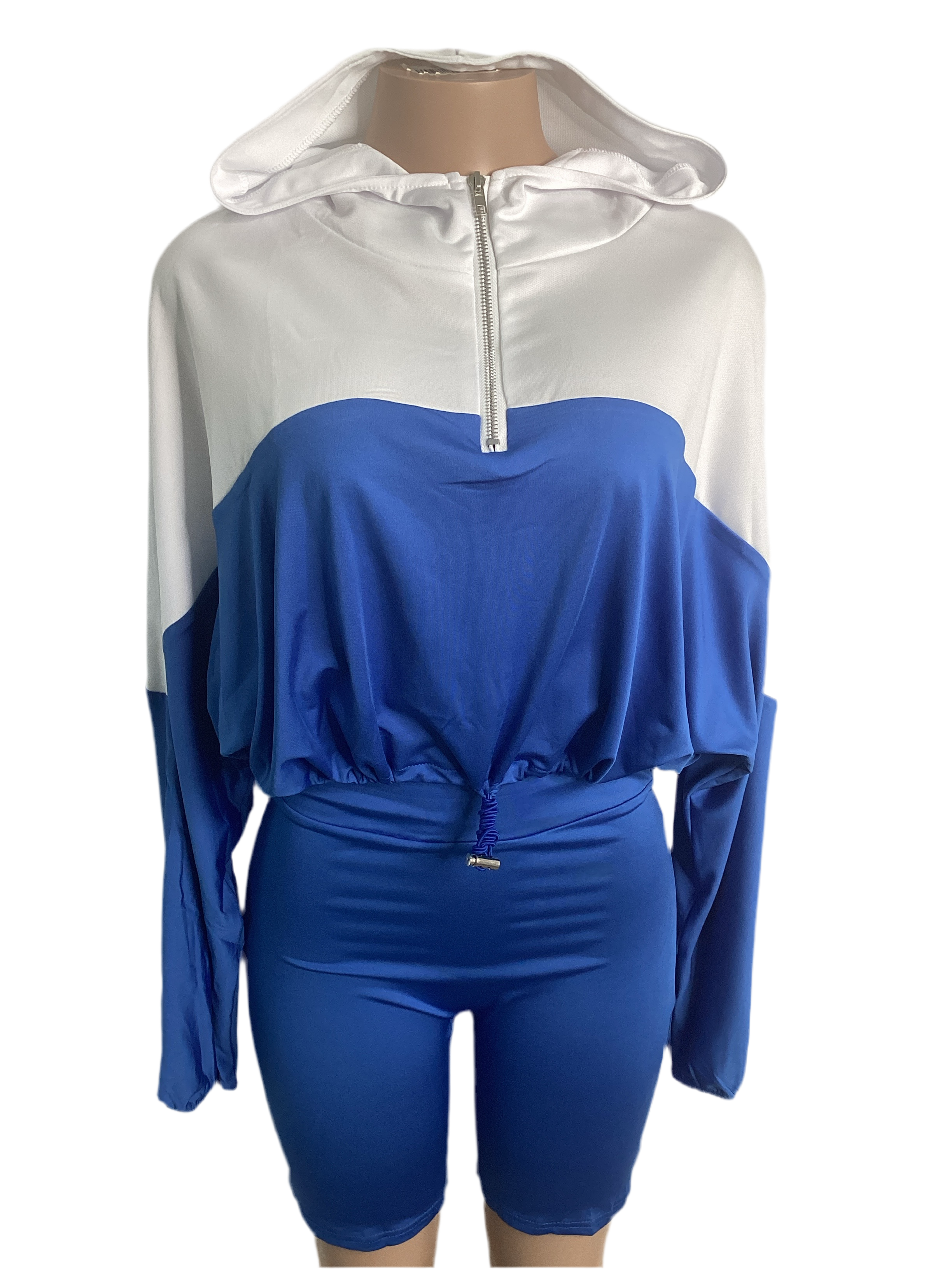 Blue And White Short Outfit