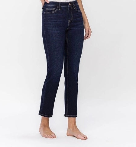 Curvy - Straight Leg High Rise Denim - Closet Space