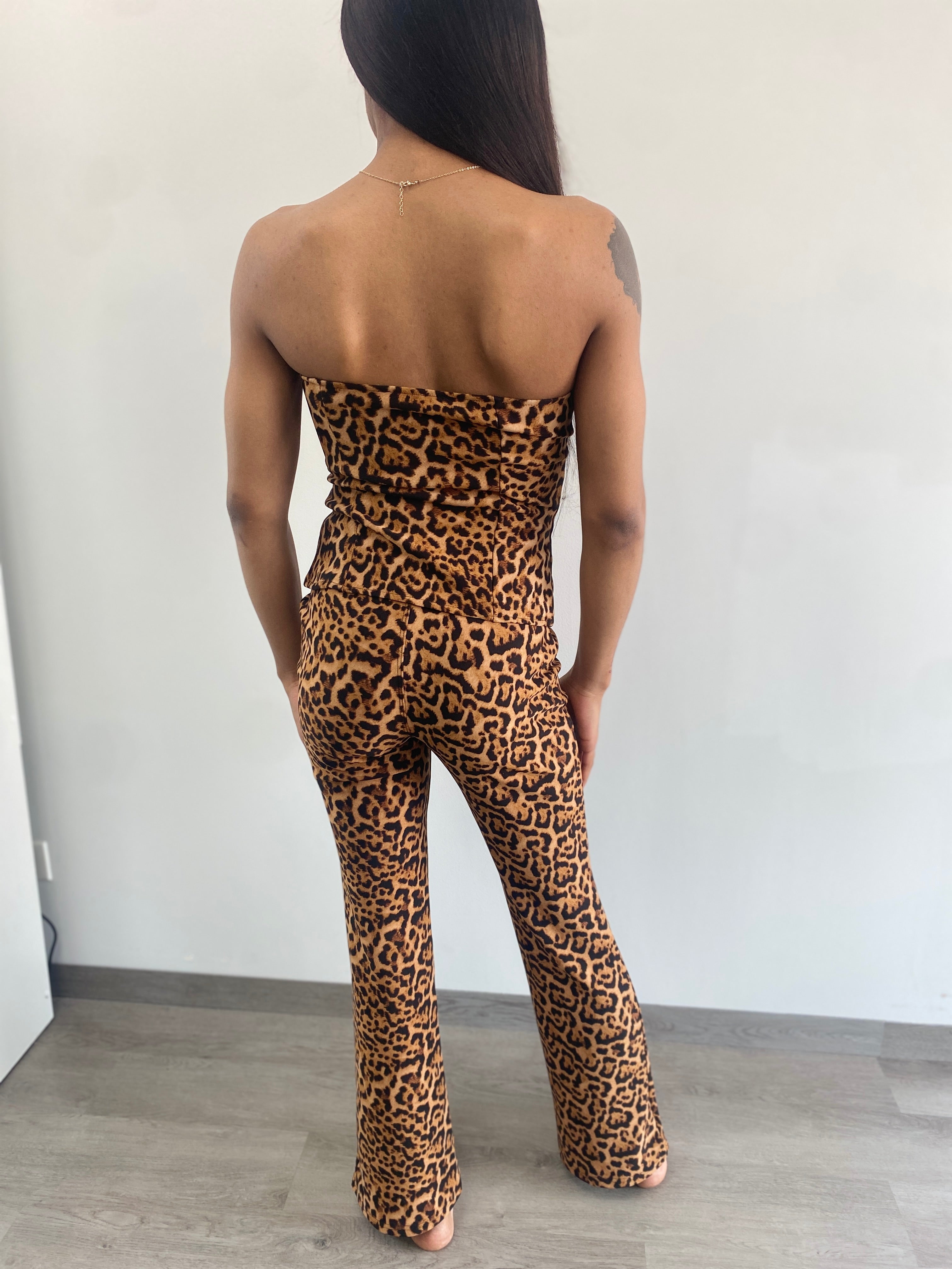 Scuba Knit Strapless Button Front Tube Top