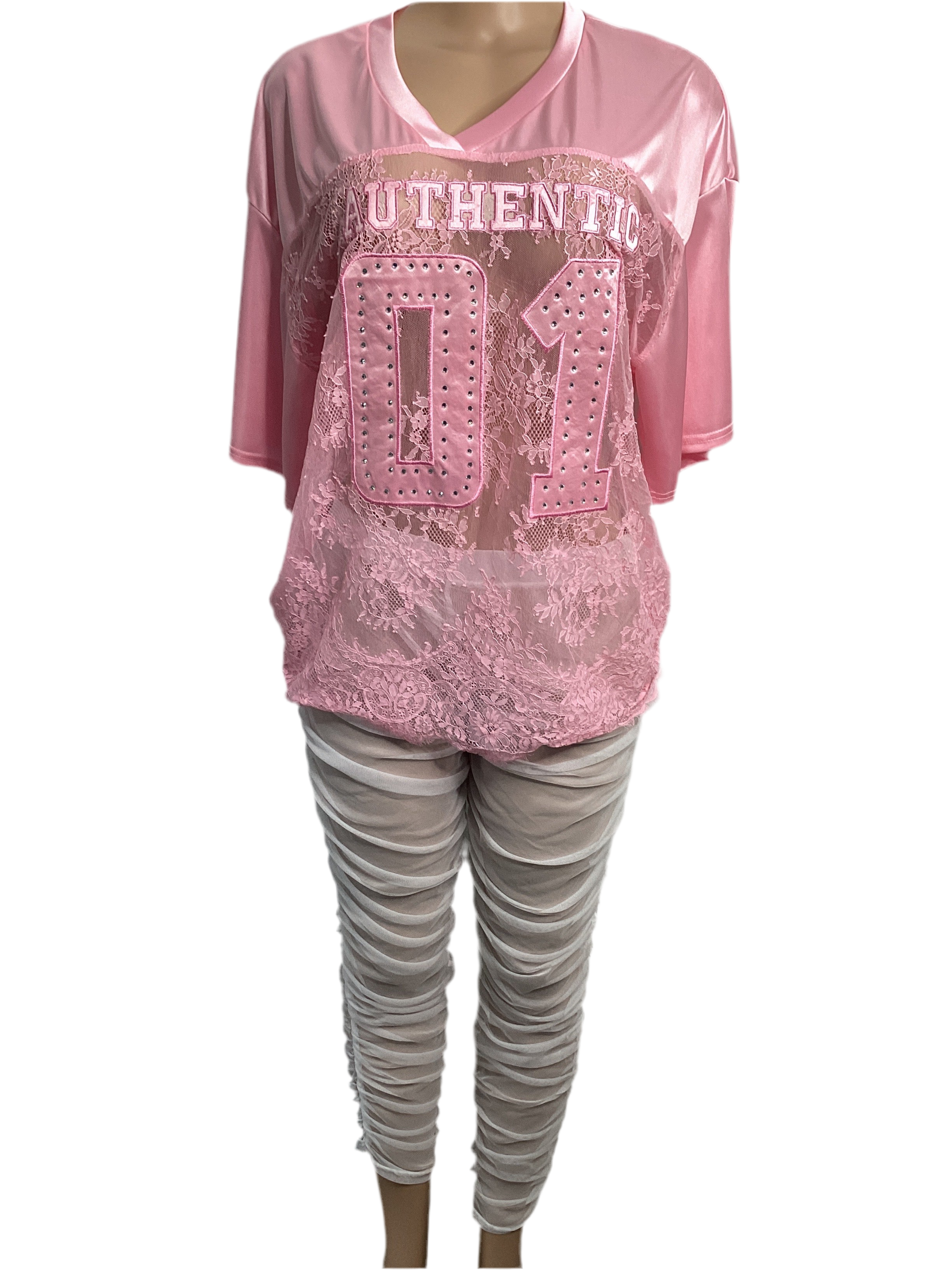 Lace Oversized Jersey