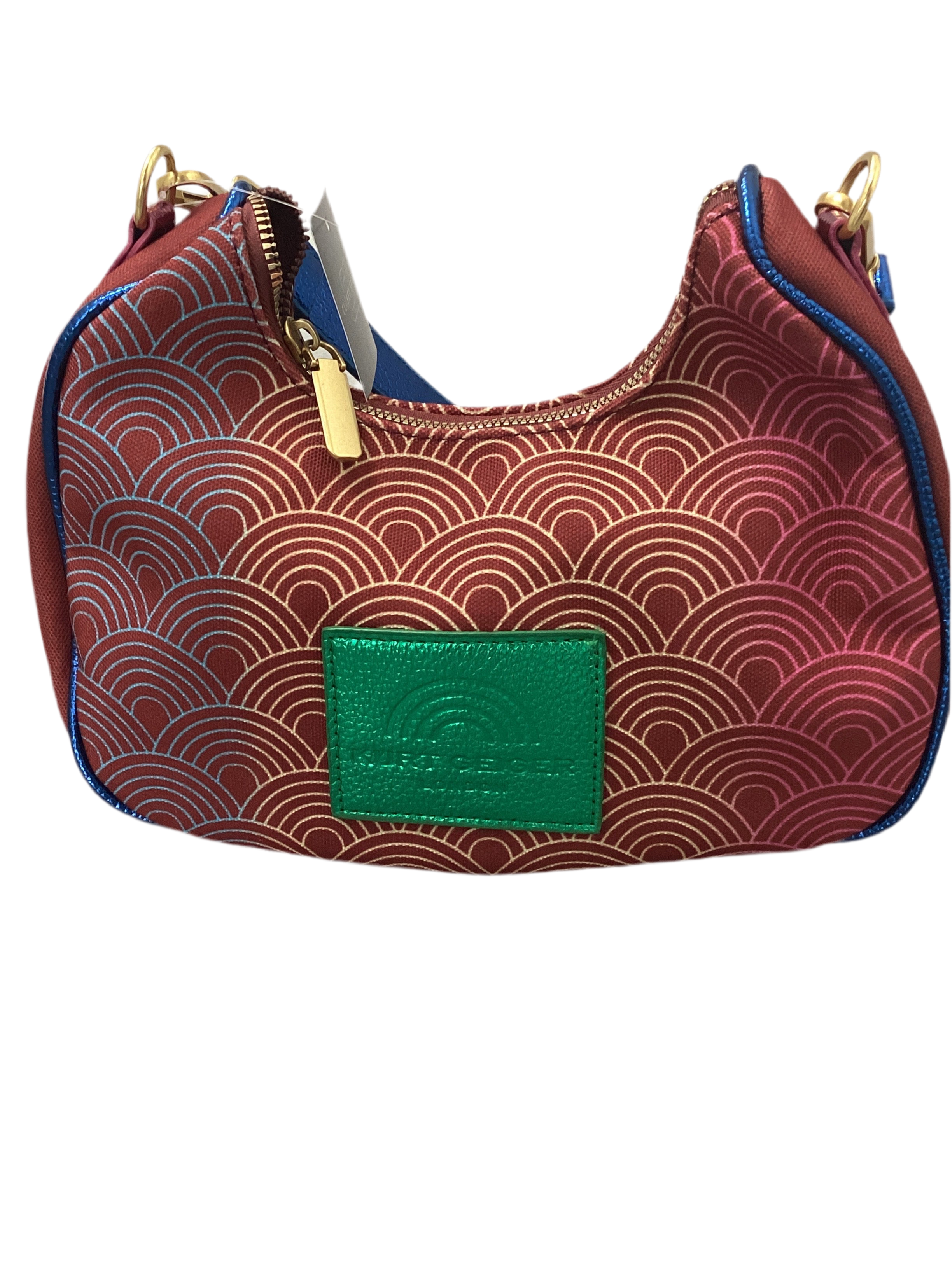 Rainbow Wave Metallic Shoulder Bag