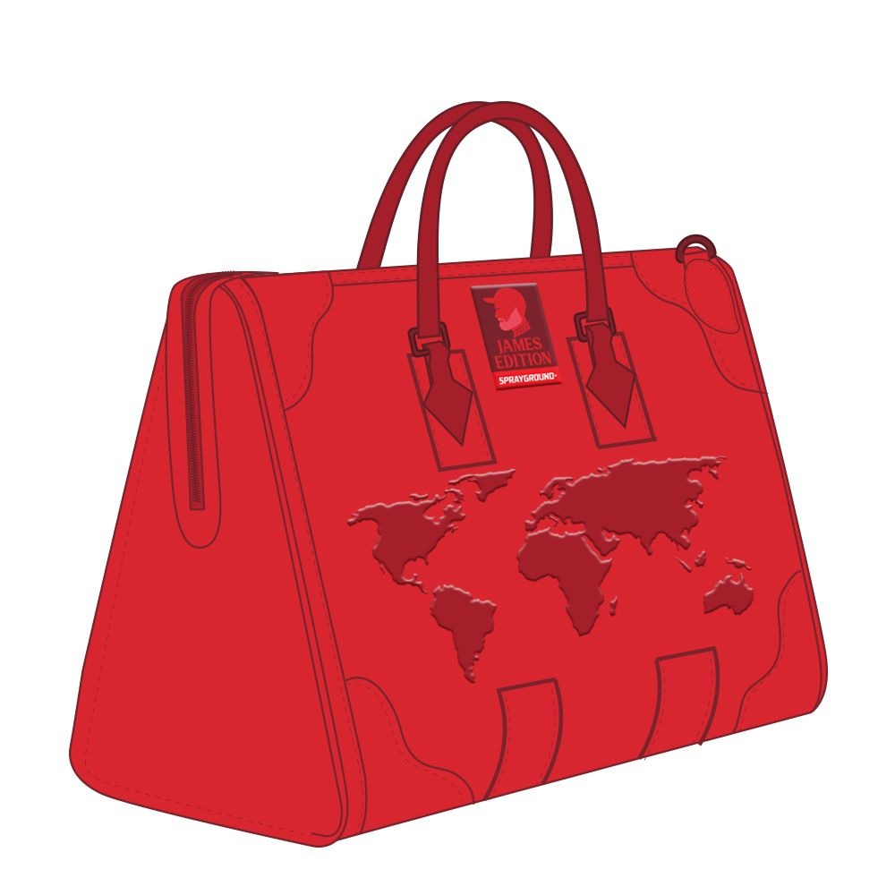 SPRAYGROUND - James Global Red Pyramid Large Duffle