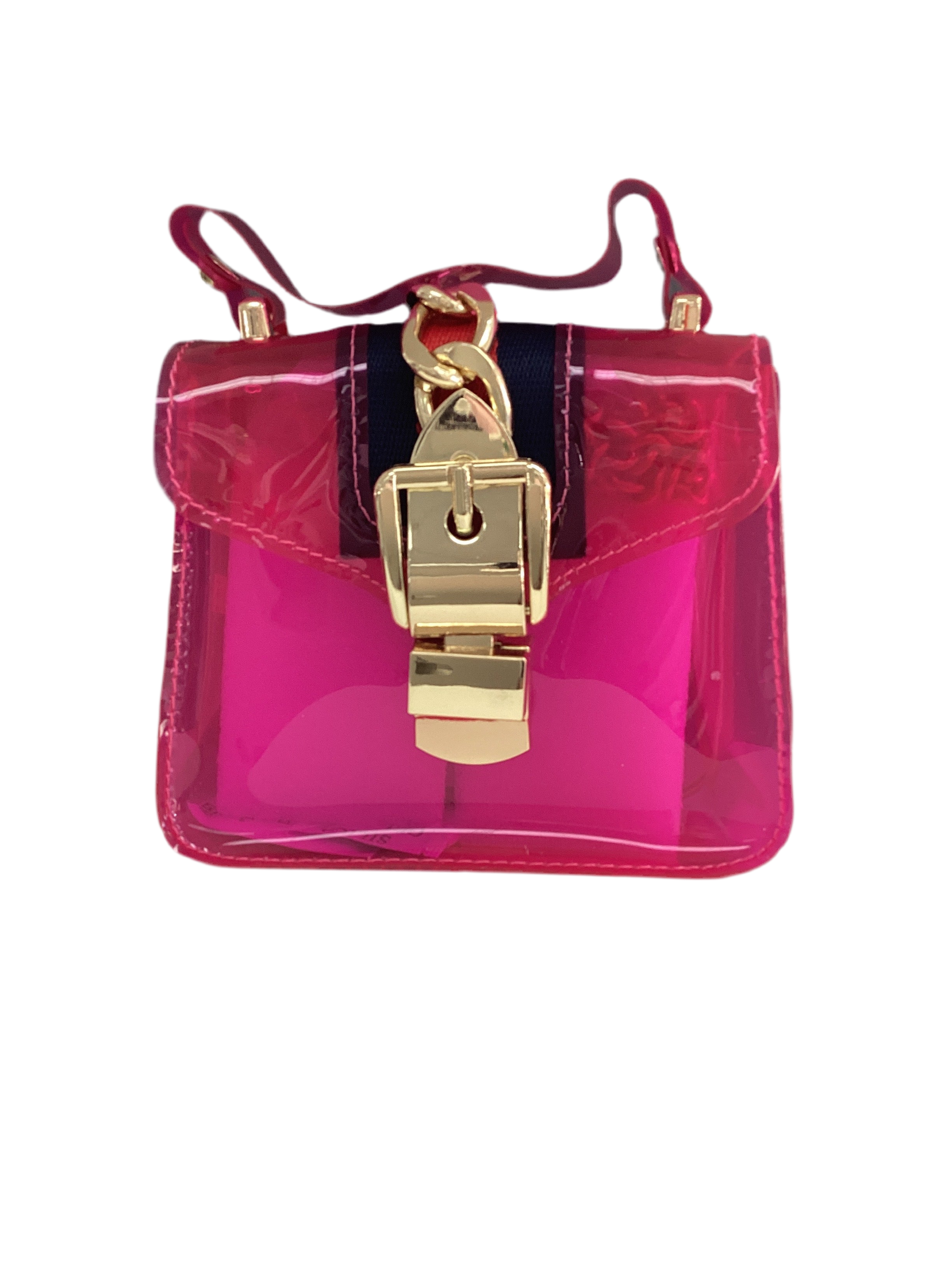 Mini Jelly Chain Lock Crossbody Bag