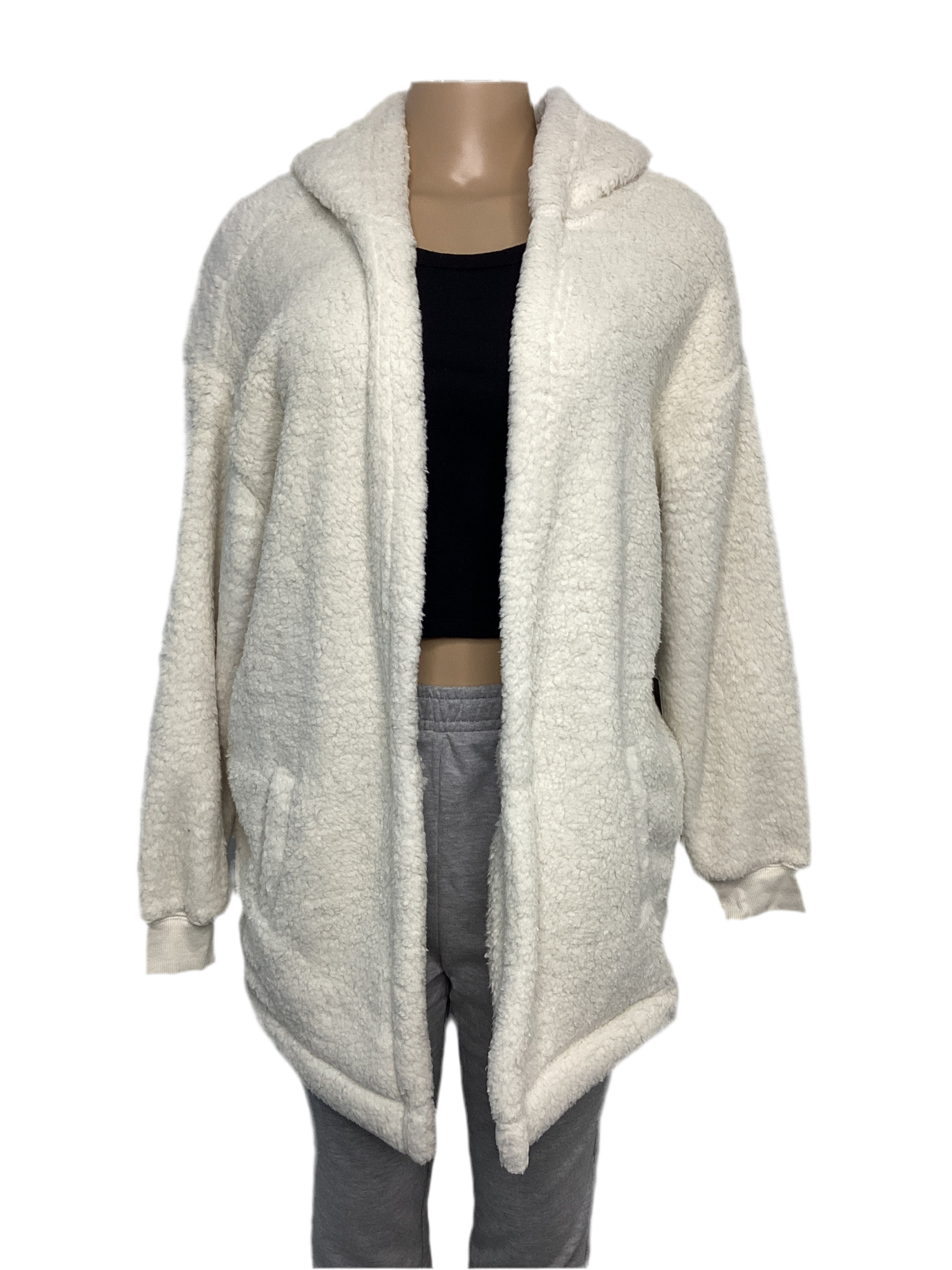 Hooded Blanket Season Sherpa Cardigan
