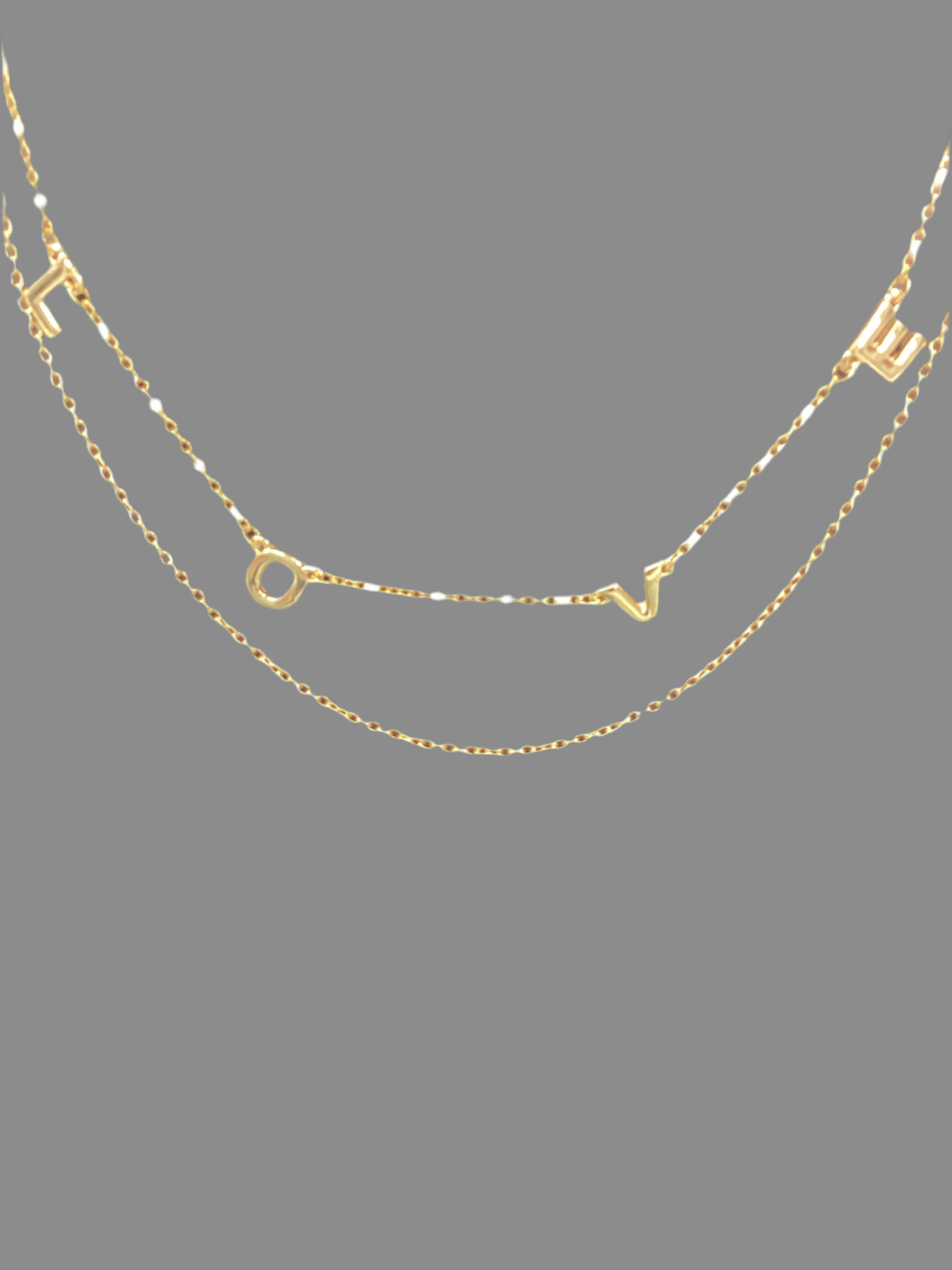 Letter Love Double Layer Necklace