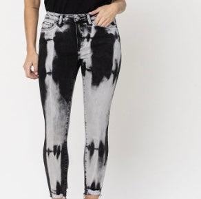 Black Tie Dye Hight Rise Denim - Closet Space