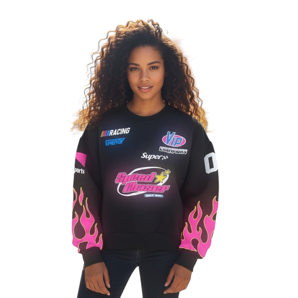 Racing Graphic Sweatshirt - Speed Chaser VIP Energy Print