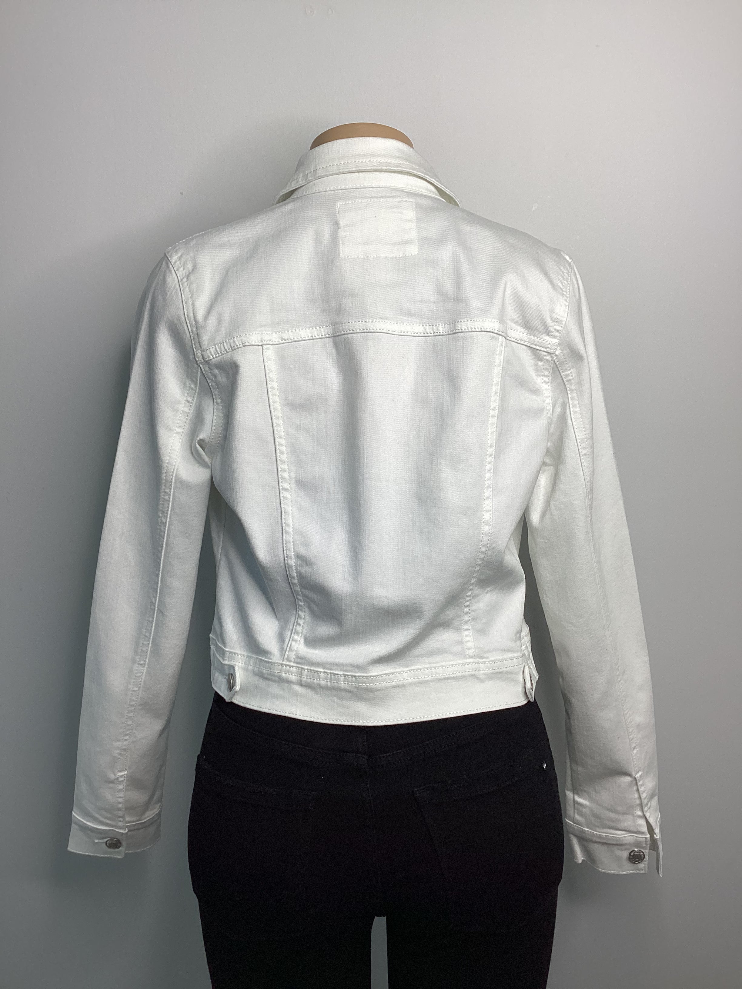 Simple White Jean Jacket - Closet Space