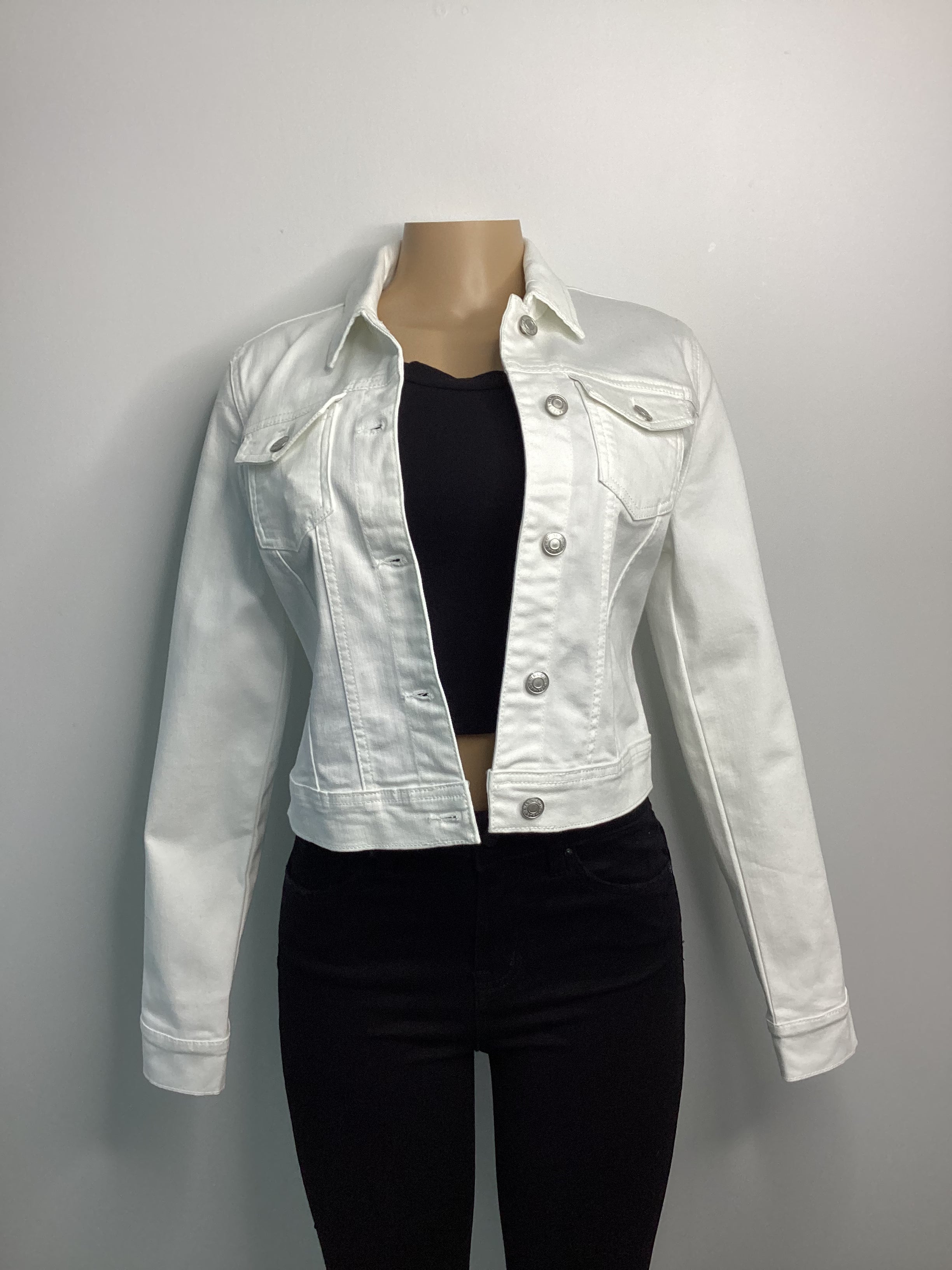 Simple White Jean Jacket - Closet Space