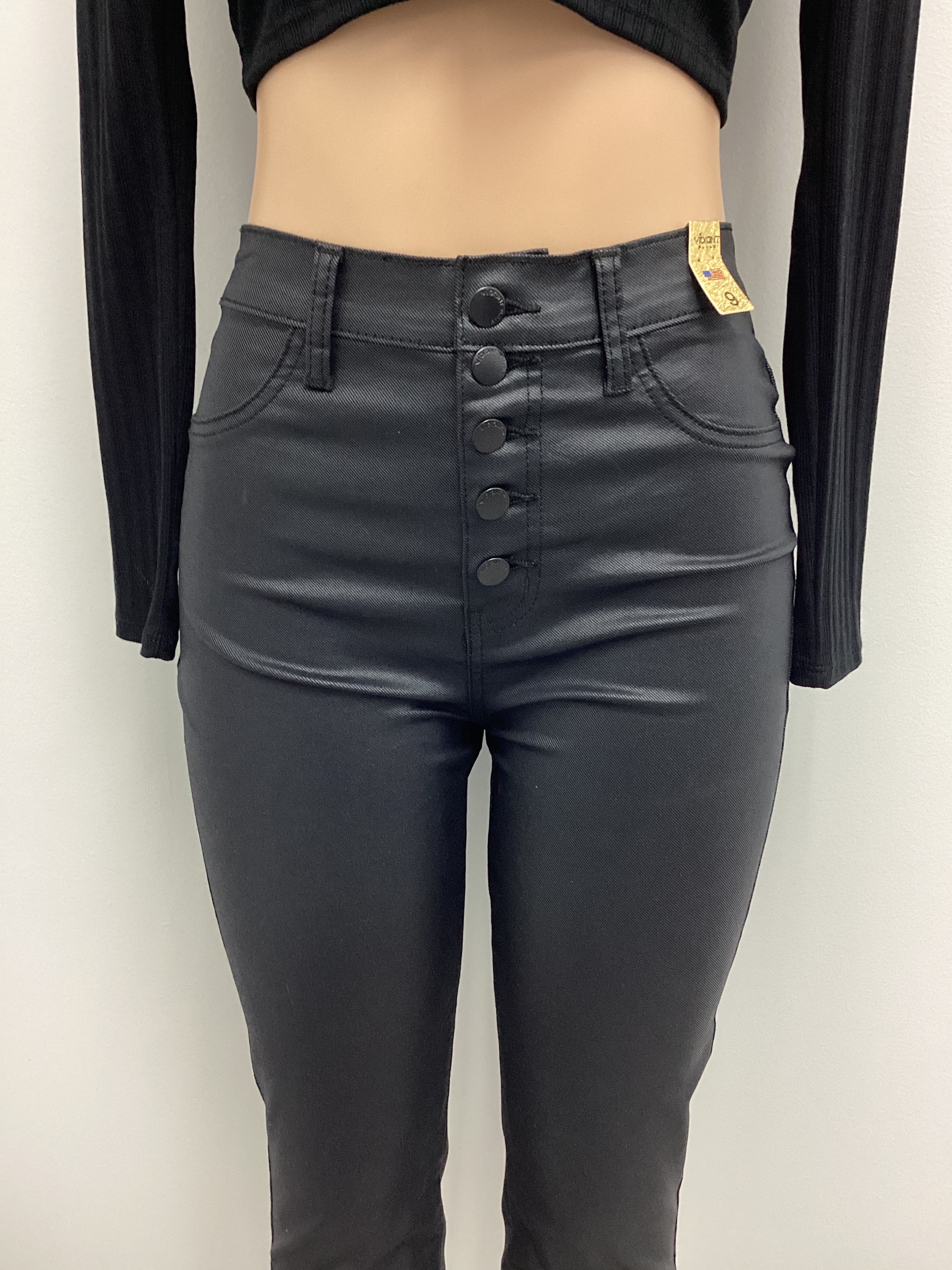 Button Fly Fashion Liquid Denim Pants - Closet Space