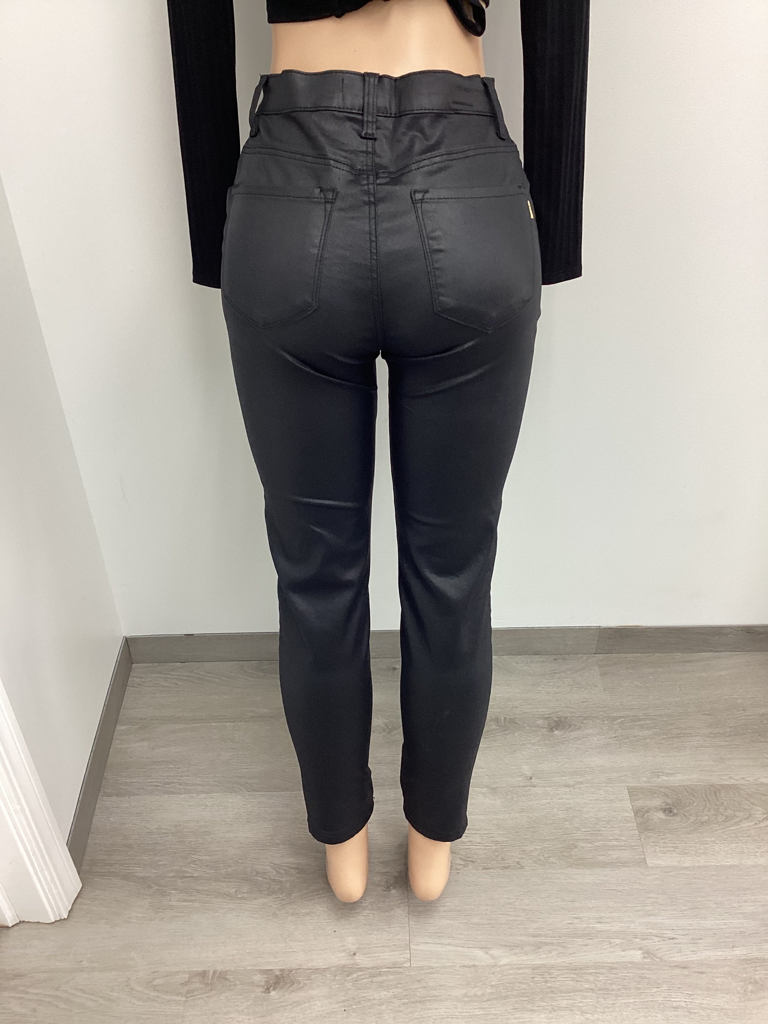Button Fly Fashion Liquid Denim Pants - Closet Space
