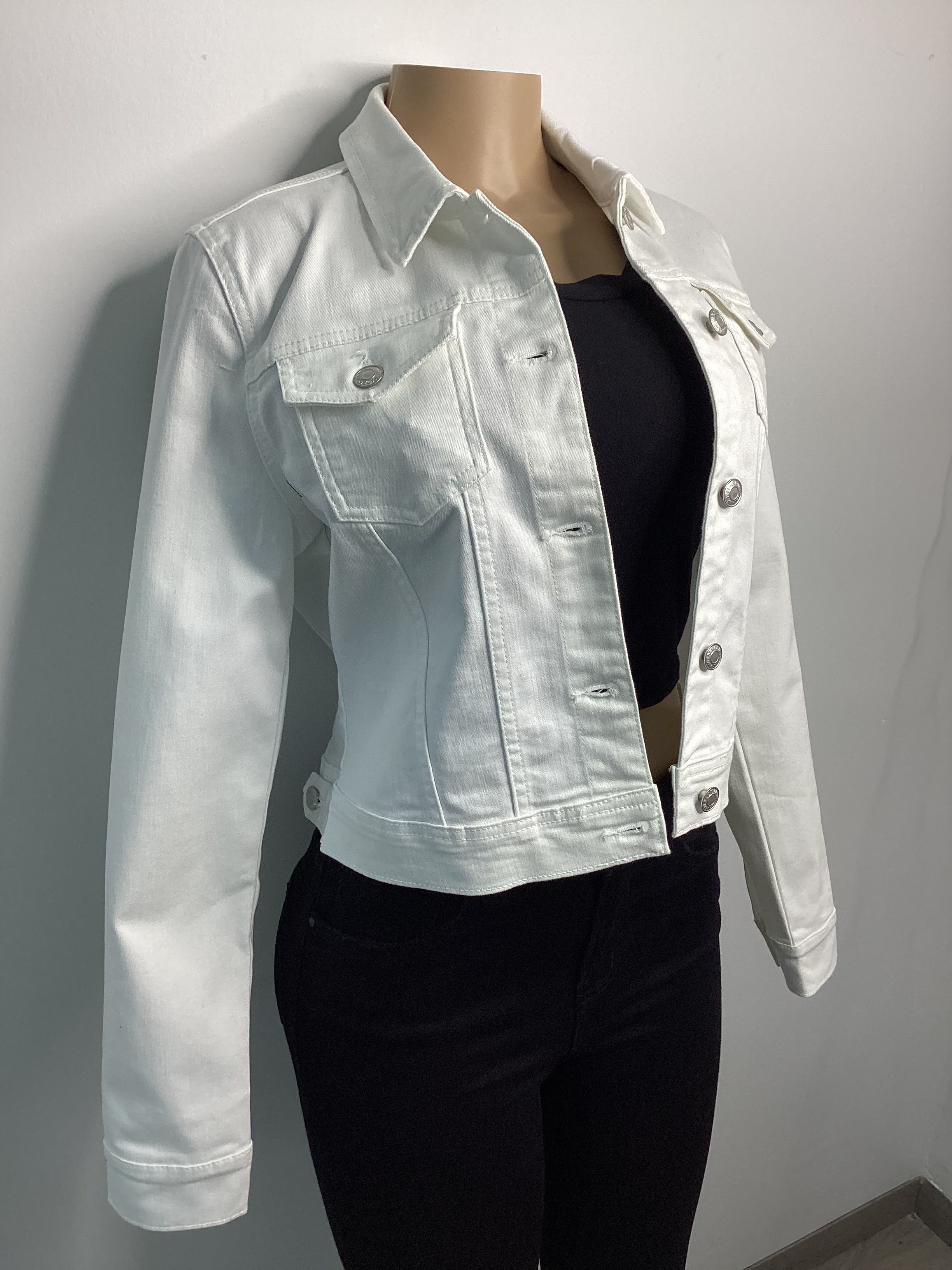Simple White Jean Jacket - Closet Space