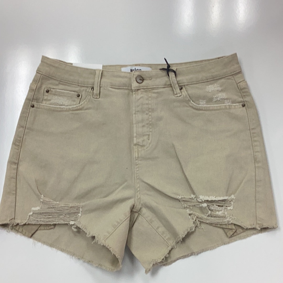 Curvy - High Rise Ripped Denim Shorts - Closet Space