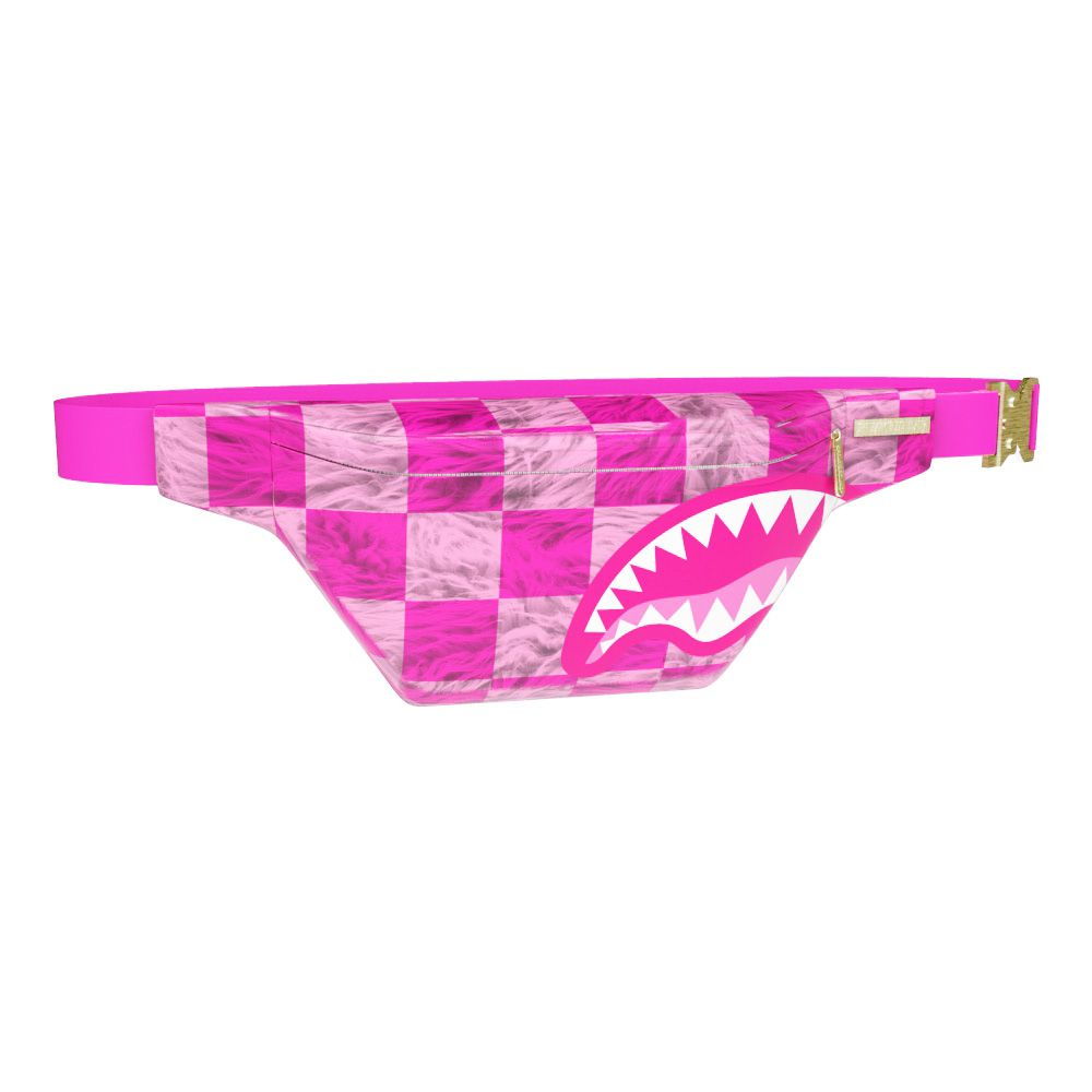 SPRAYGROUND - Pink Fur Check Savvy Crossbody