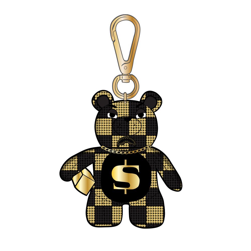 SPRAYGROUND - Gold & Dangerous Bear Keychain