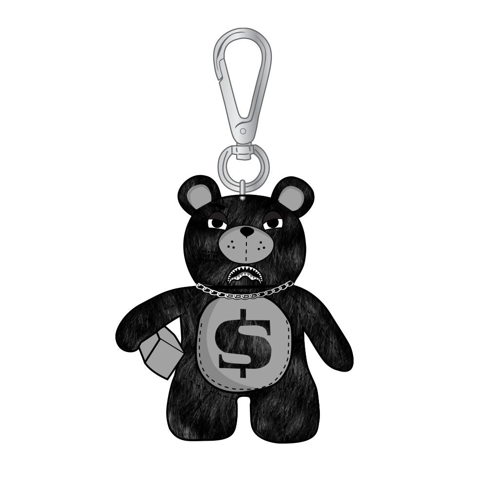 SPRAYGROUND - Fur Cray Black Bear Keychain
