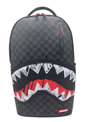 SPRAYGROUND - Scribble Shark Check DLXSV Backpack