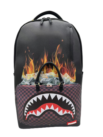 SPRAYGROUND - Bag Of Money On Fire DLXSV Backpack