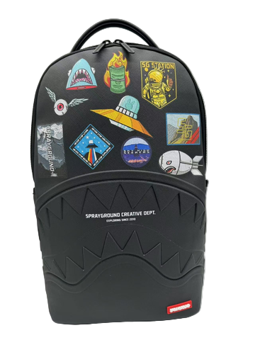 SPRAYGROUND - Sharkmouth Embossed W/ Patches DLXSV Backpack
