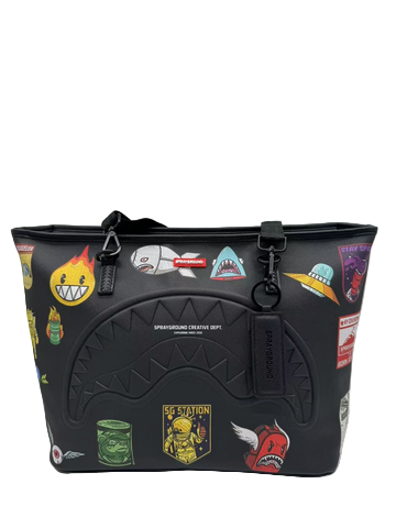 SPRAYGROUND - Sharkmouth Embossed Patches Tote