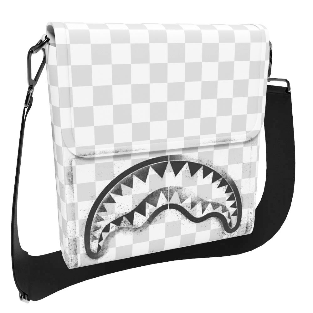 SPRAYGROUND - Black Stencil Shark Messenger Bag