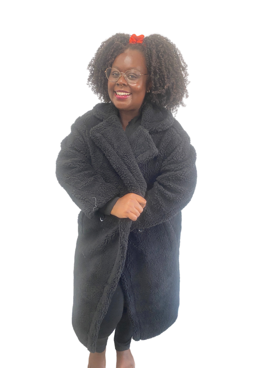 Teddy Bear Oversized Sherpa Trench Coat