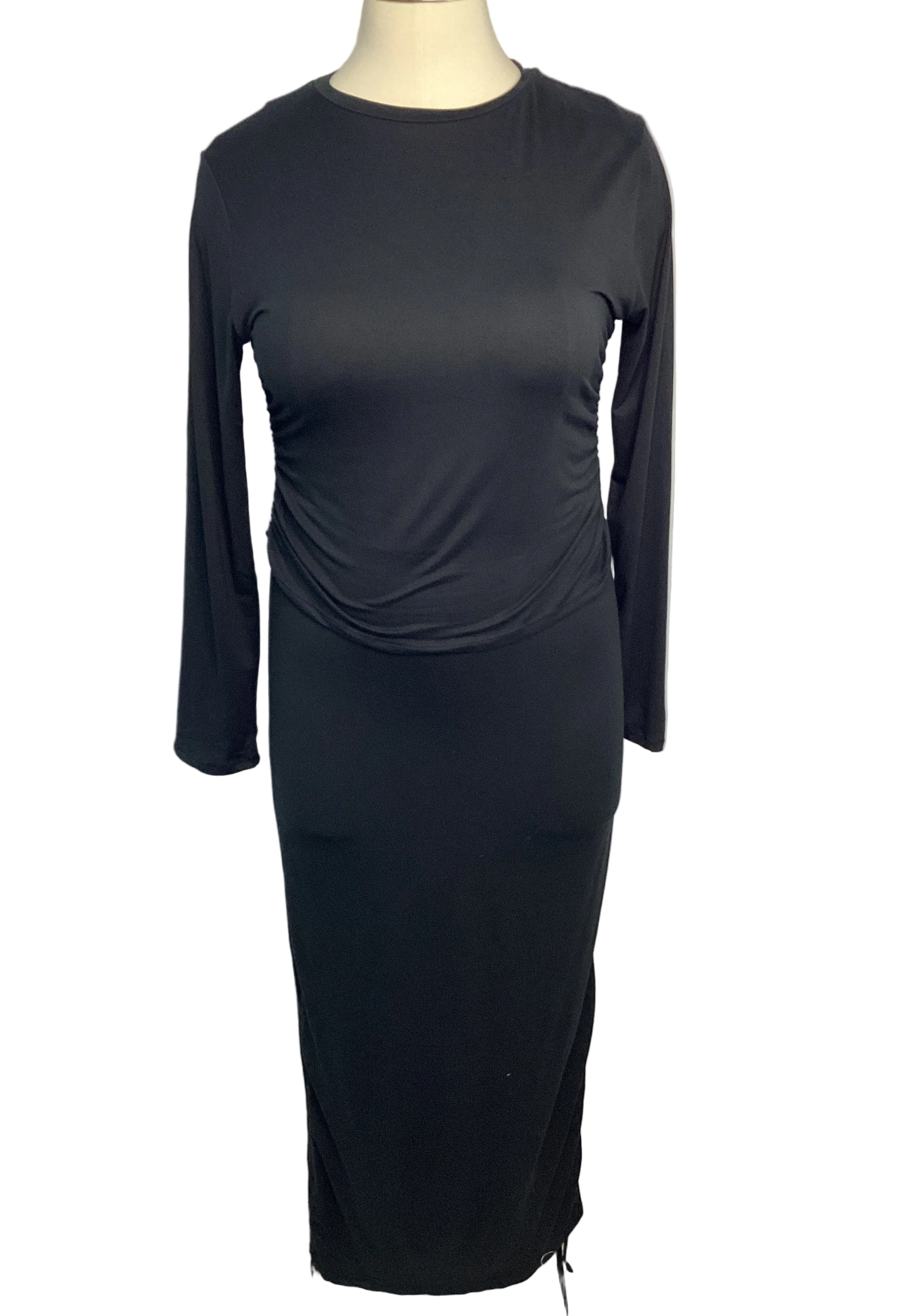 Curvy - Ruched Crop Top & Drawstring Skirt Set