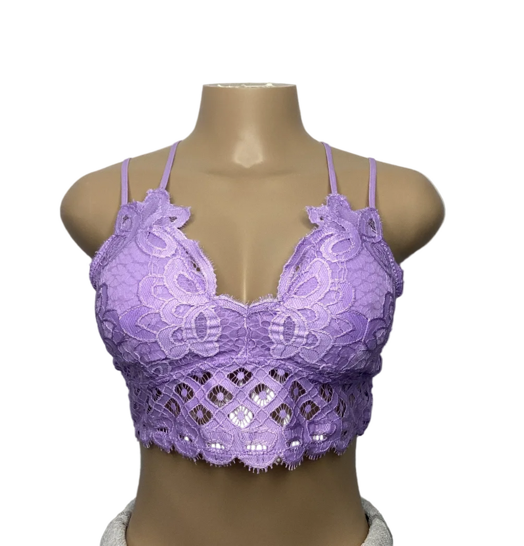 Curvy - Scalloped Lace Cami Bralette