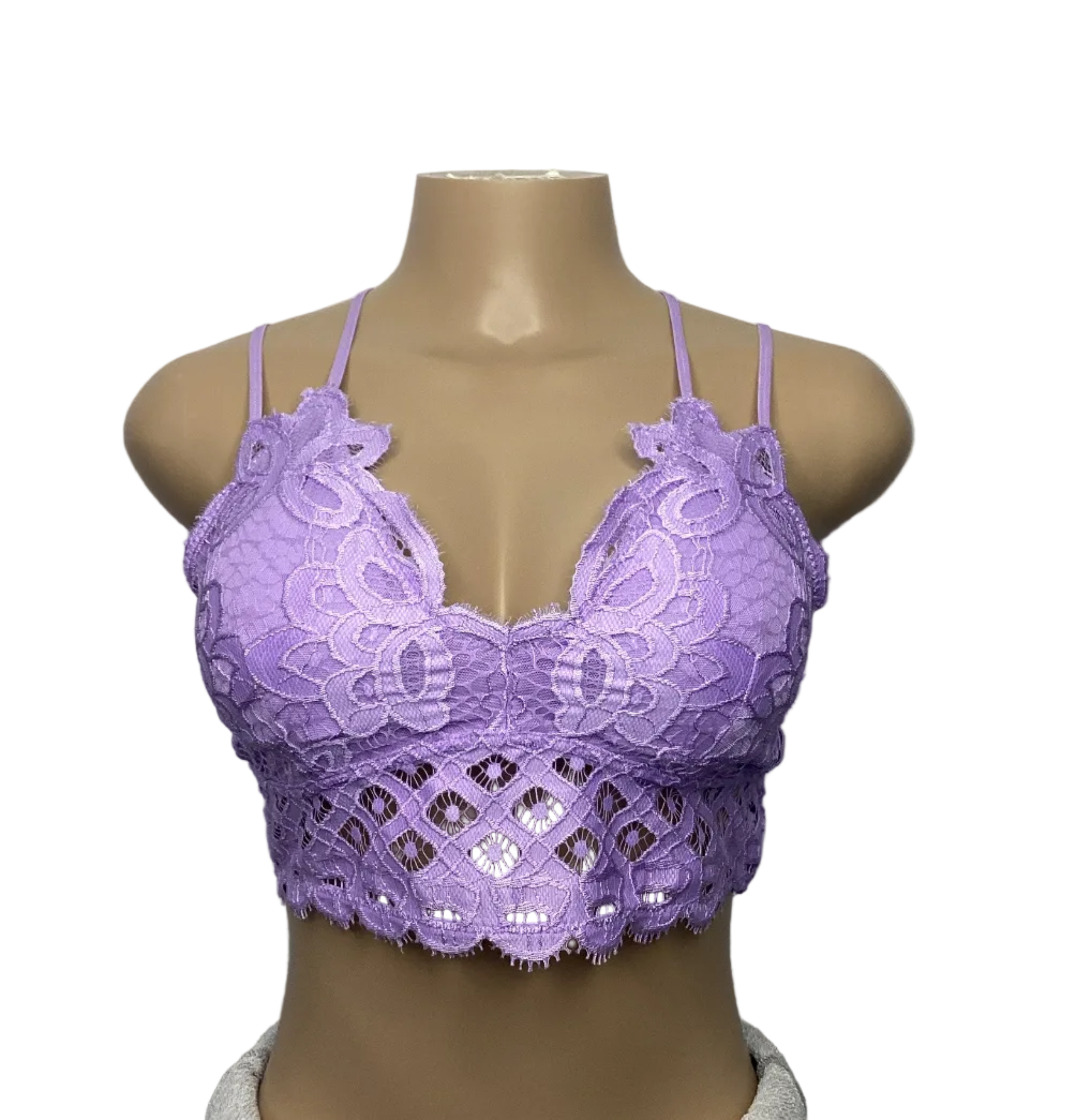 Curvy - Scalloped Lace Cami Bralette