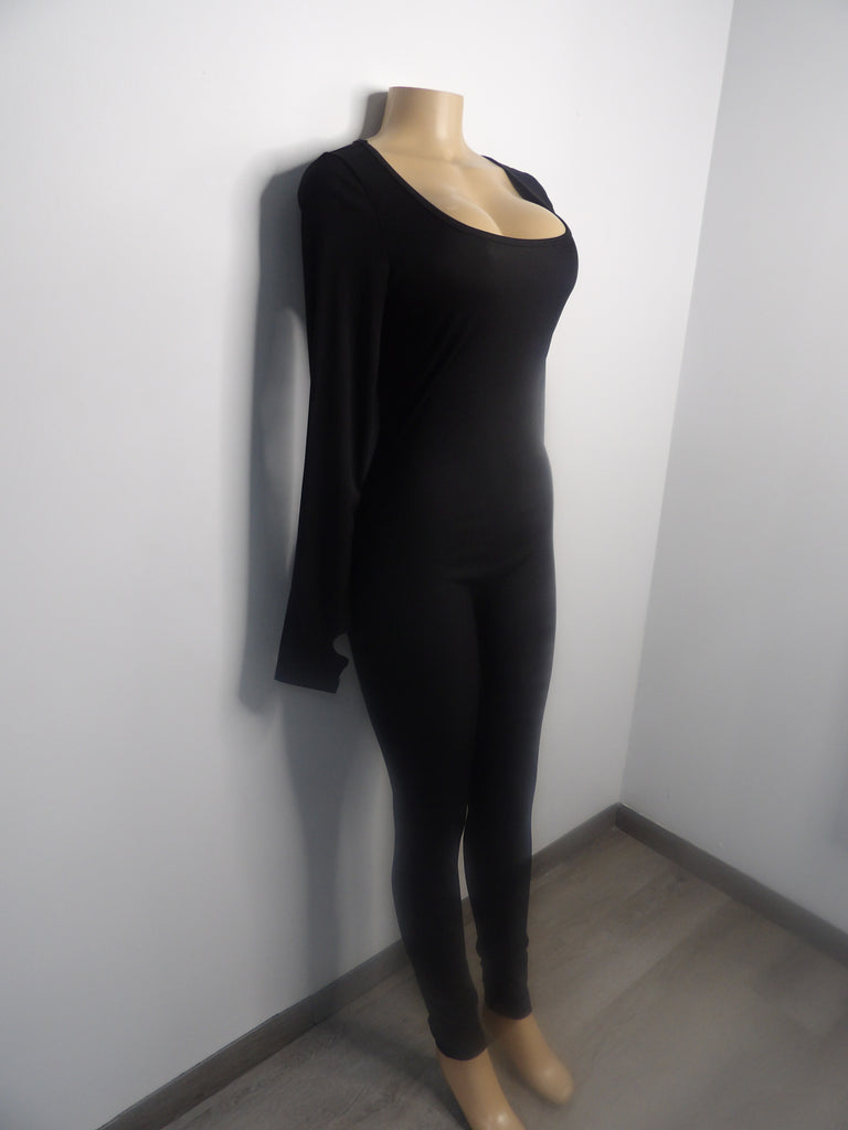 Long Sleeve Solid Jumpsuit - Closet Space