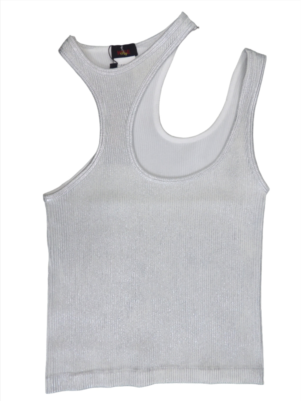 Fitted Metallic Tank Top