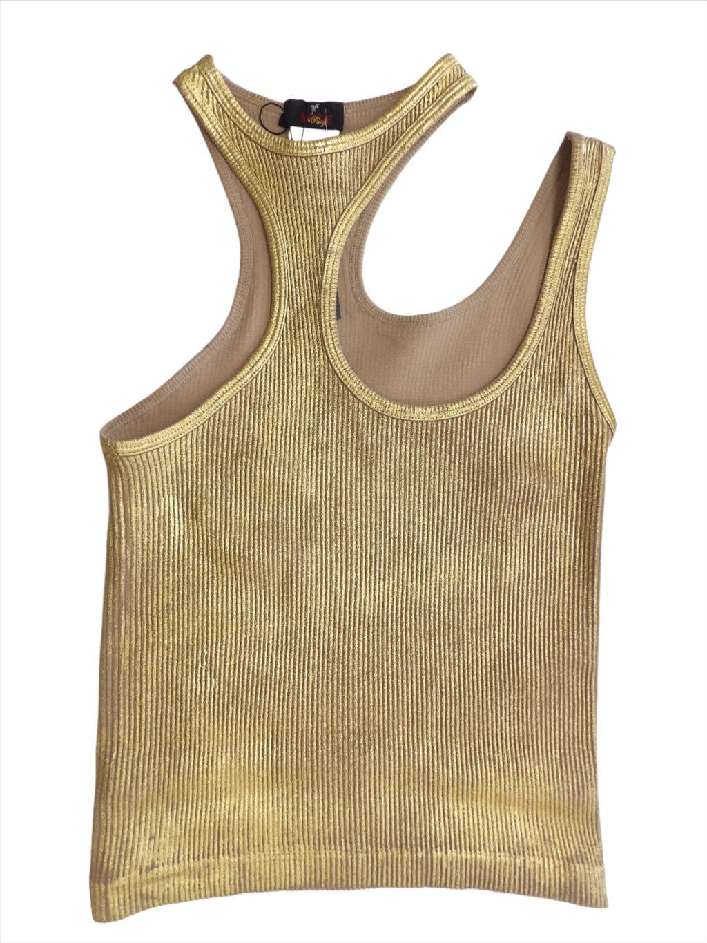 Fitted Metallic Tank Top