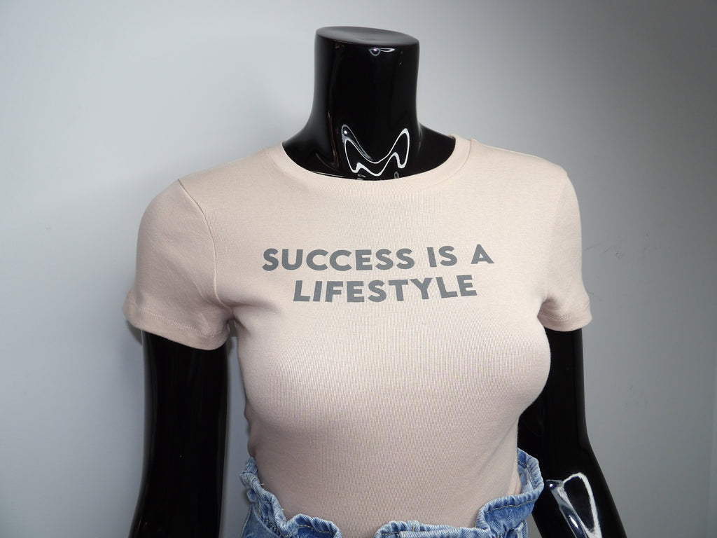 Success Is A Lifestyle Crop Top