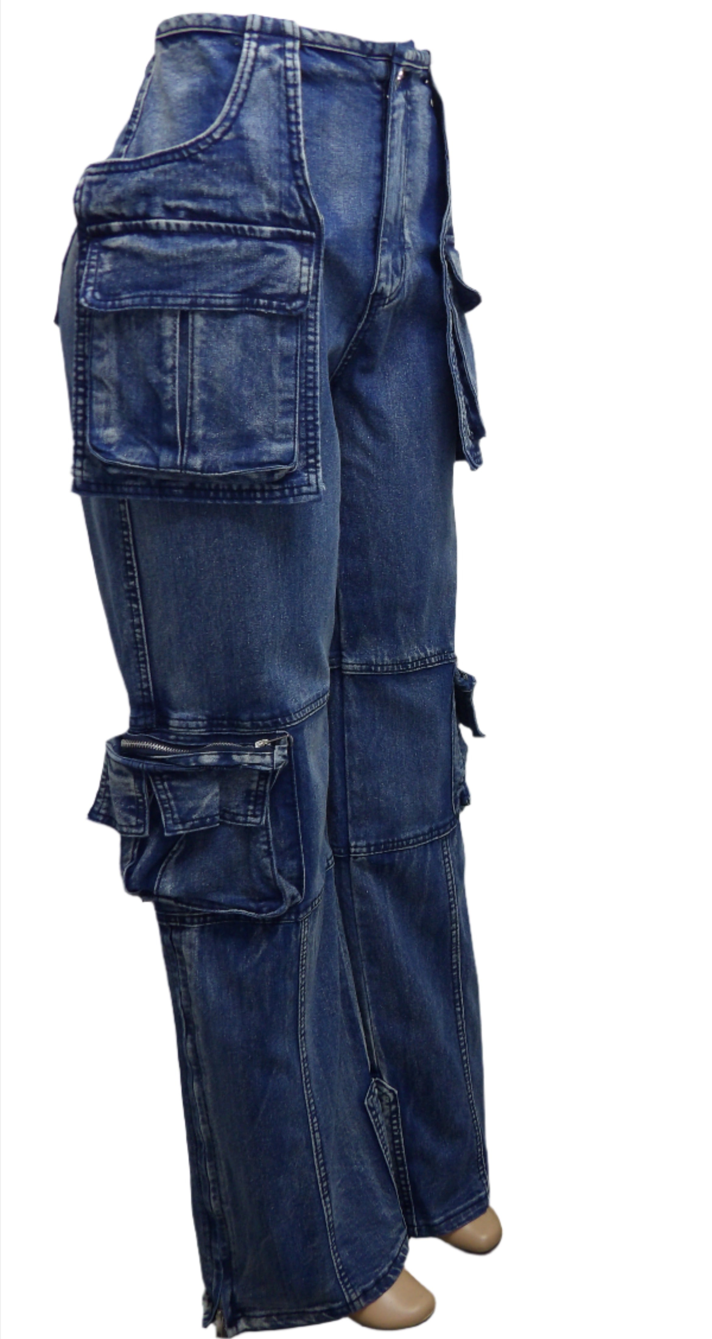 Trendy Cargo Denim Jeans