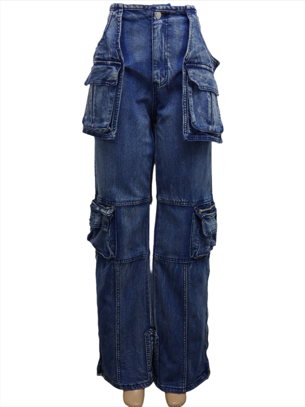 Trendy Cargo Denim Jeans