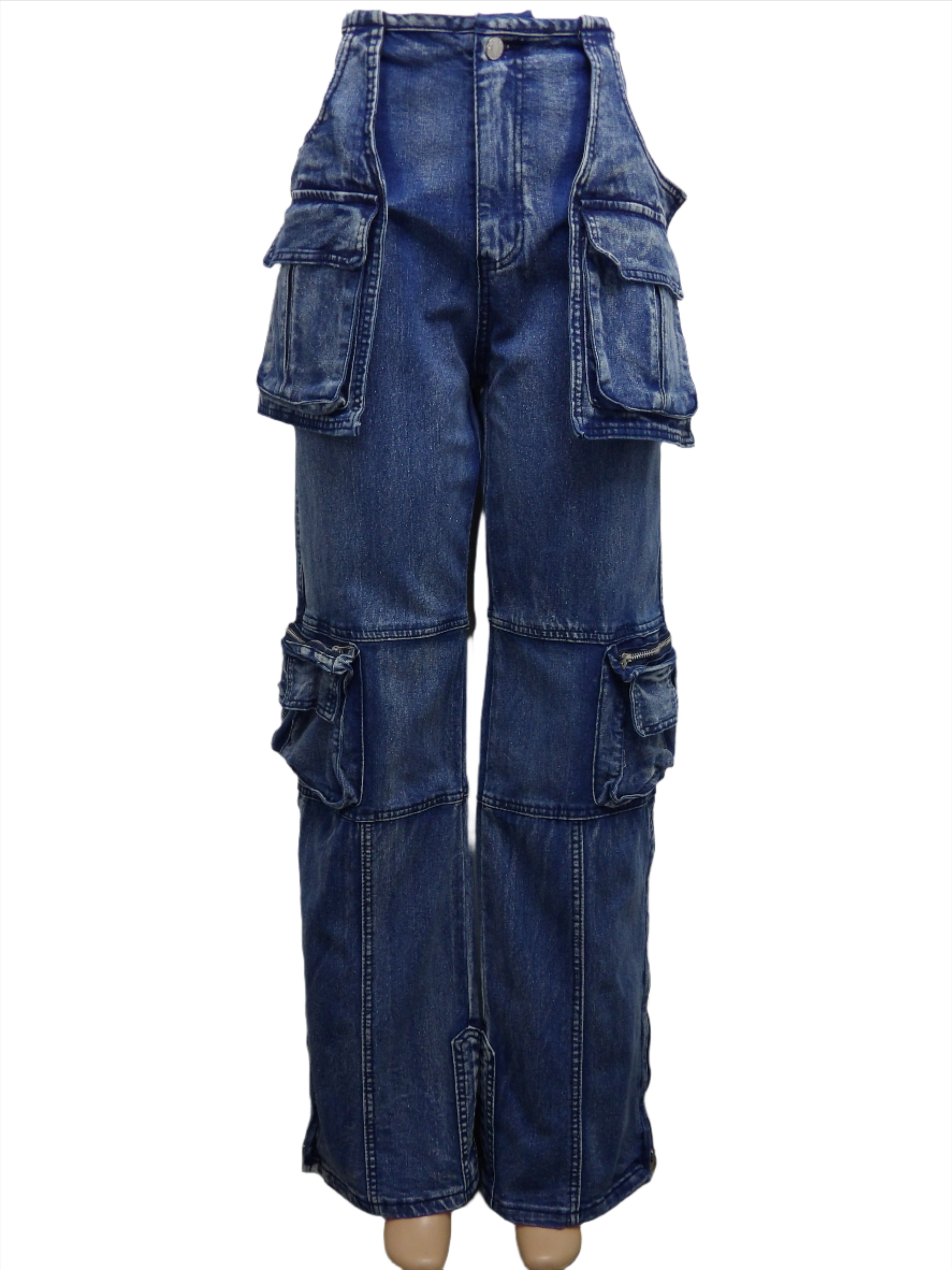 Trendy Cargo Denim Jeans
