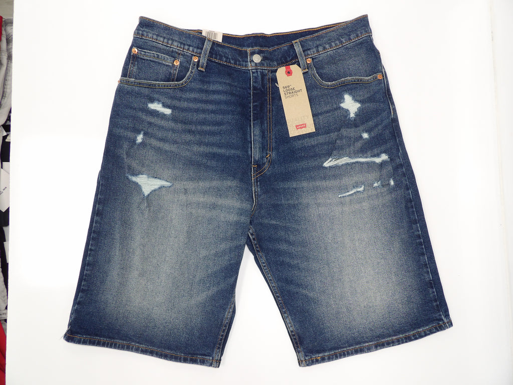 Levis 569 Distressed Denim Shorts