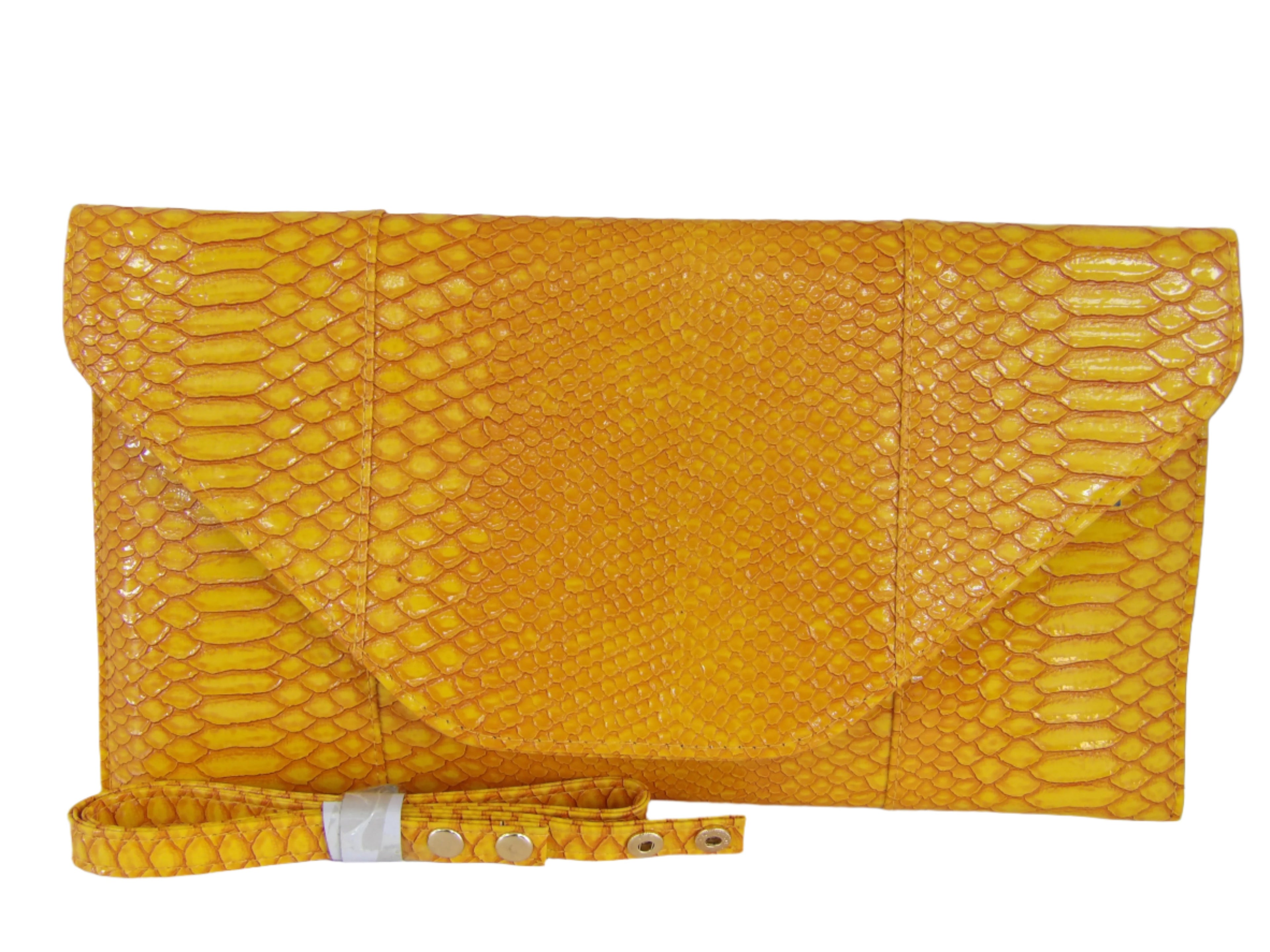 Large Envelop Snakeskin Clutch