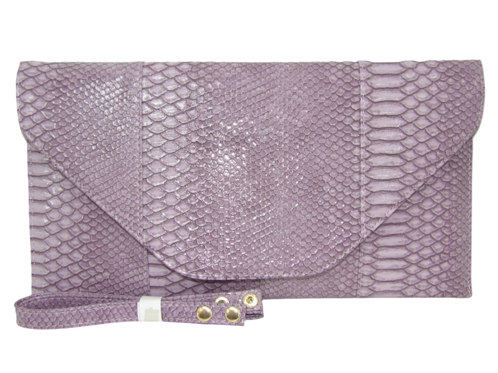 Large Envelop Snakeskin Clutch
