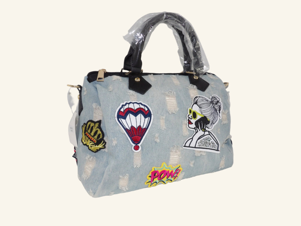 Denim Patchwork Handbag
